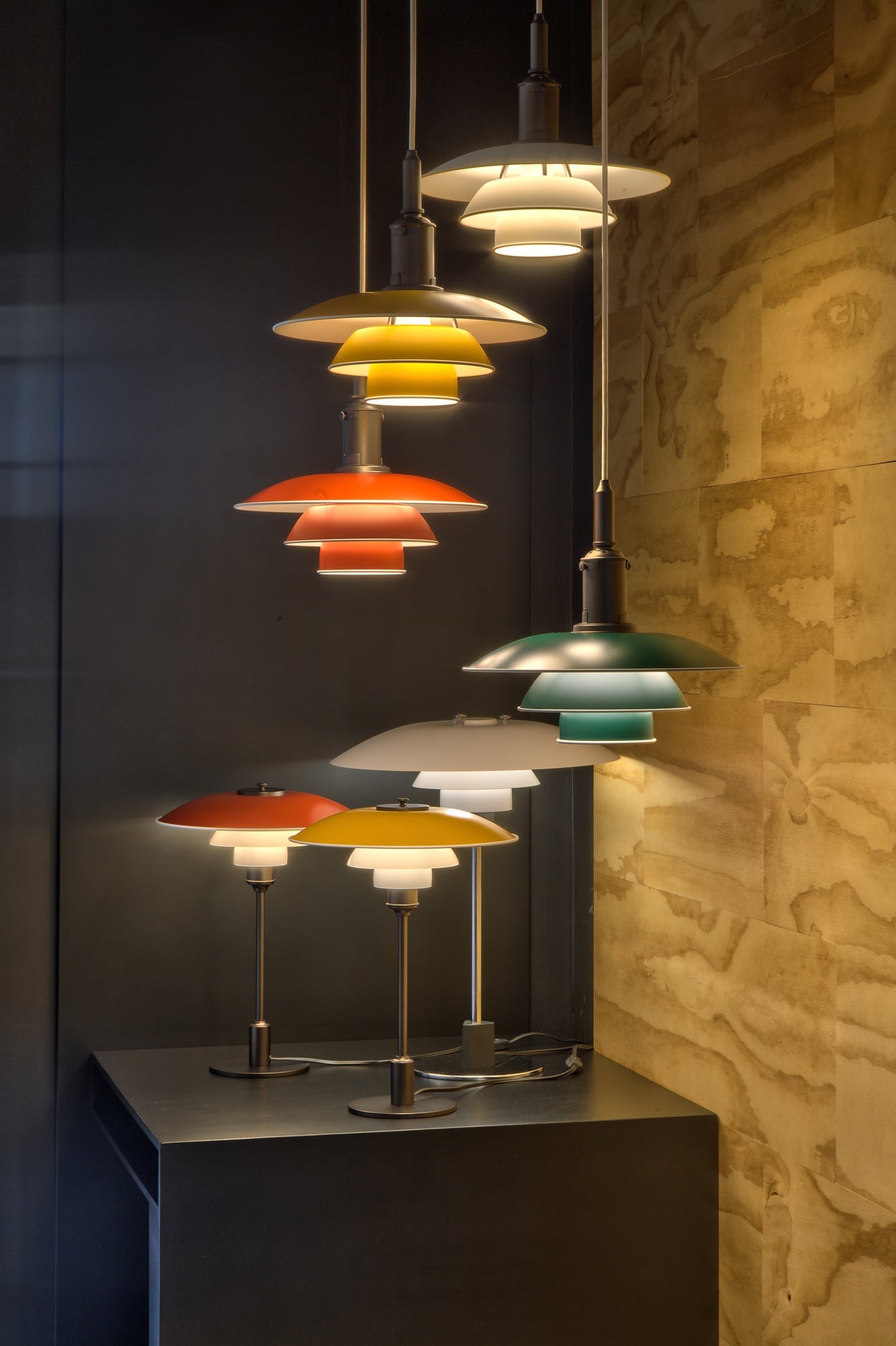 Louis Poulsen PH 3½-2½ Bordlampe - Rød