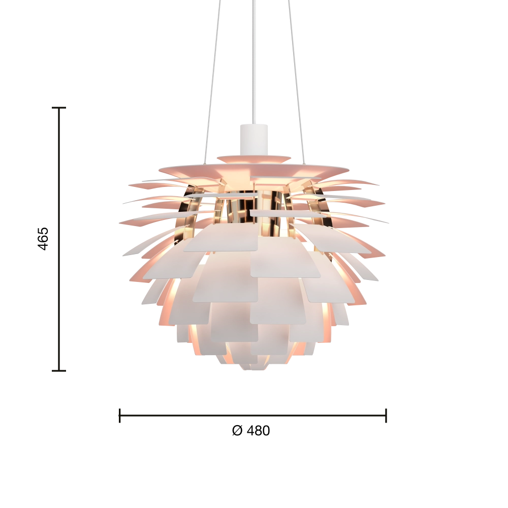 Louis Poulsen PH Artichoke Pendel - Ø480 - Pale Rose