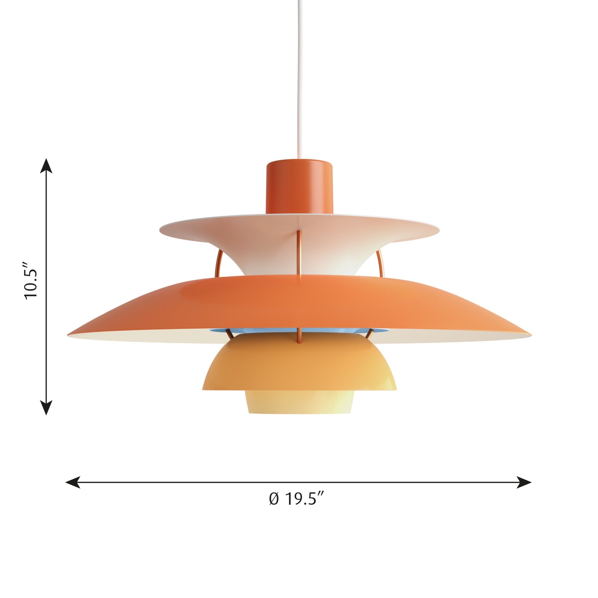 Louis Poulsen PH 5 Pendel - Nuancer af Orange