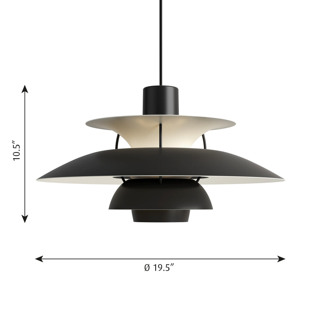 Louis Poulsen PH 5 Pendel - Monokrom Sort