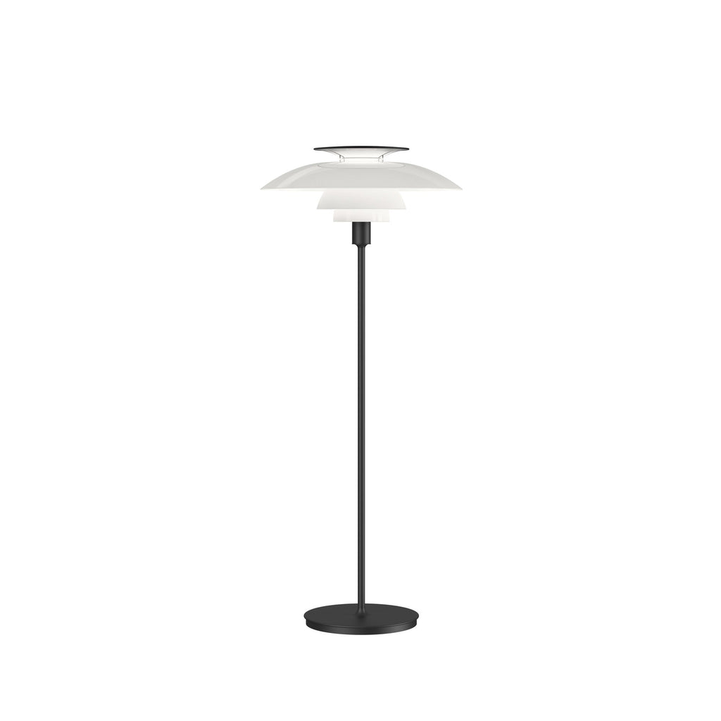 Louis Poulsen - PH 80 Gulvlampe - Hvid Opal Akryl/Sort