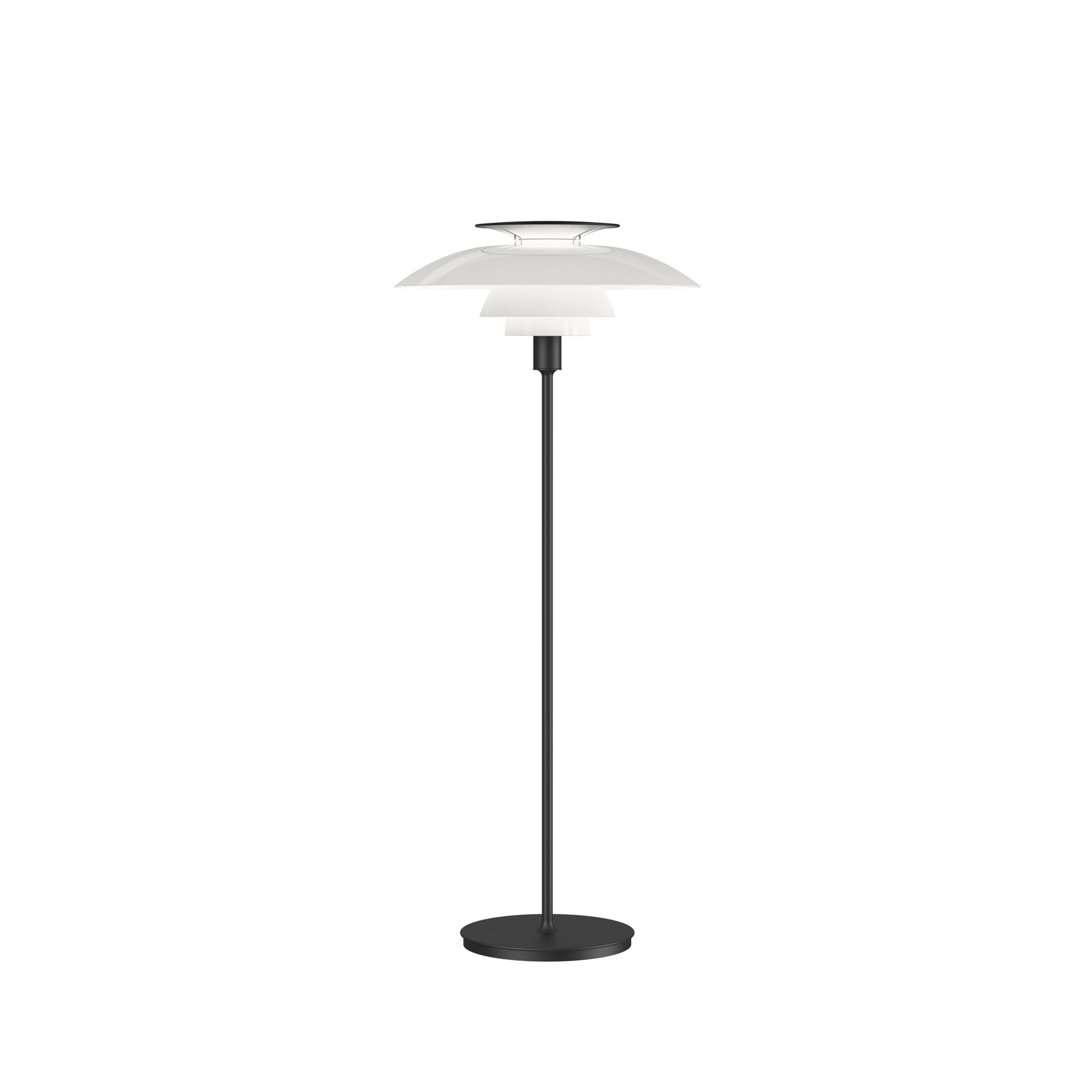 Louis Poulsen - PH 80 Gulvlampe - Hvid Opal Akryl/Sort