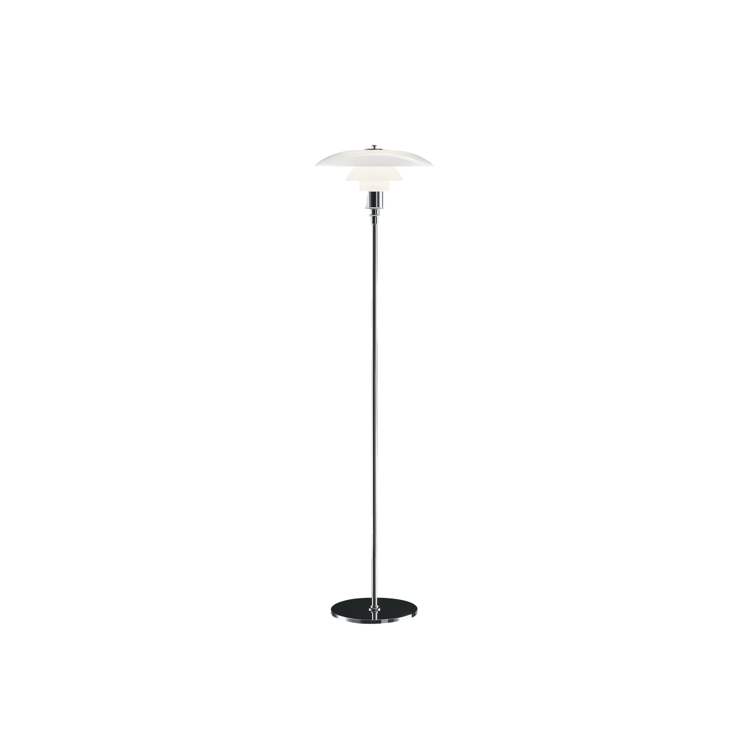 Louis Poulsen - PH 3½-2½ Gulvlampe - Højglansforkromet