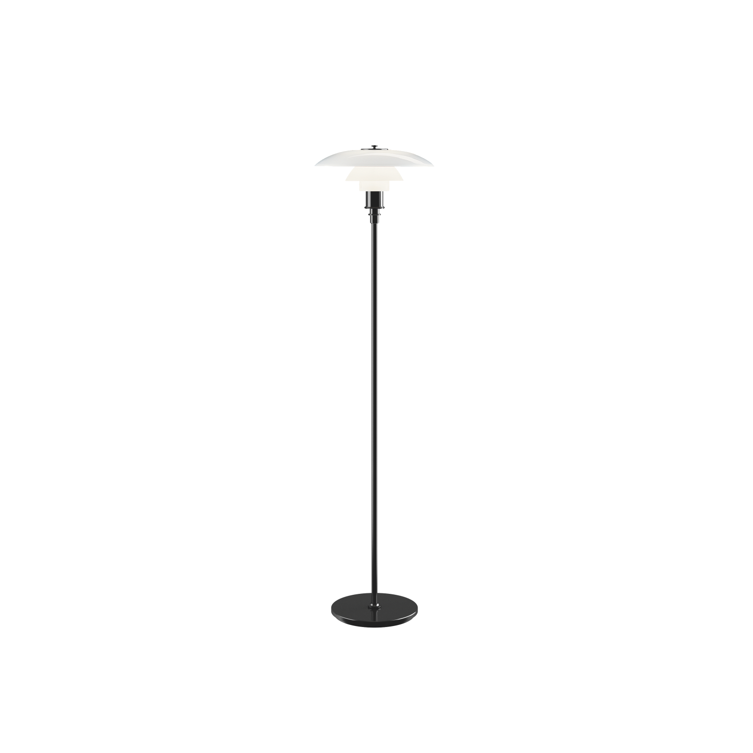 Louis Poulsen - PH 3½-2½ Gulvlampe - Sort Metalliseret