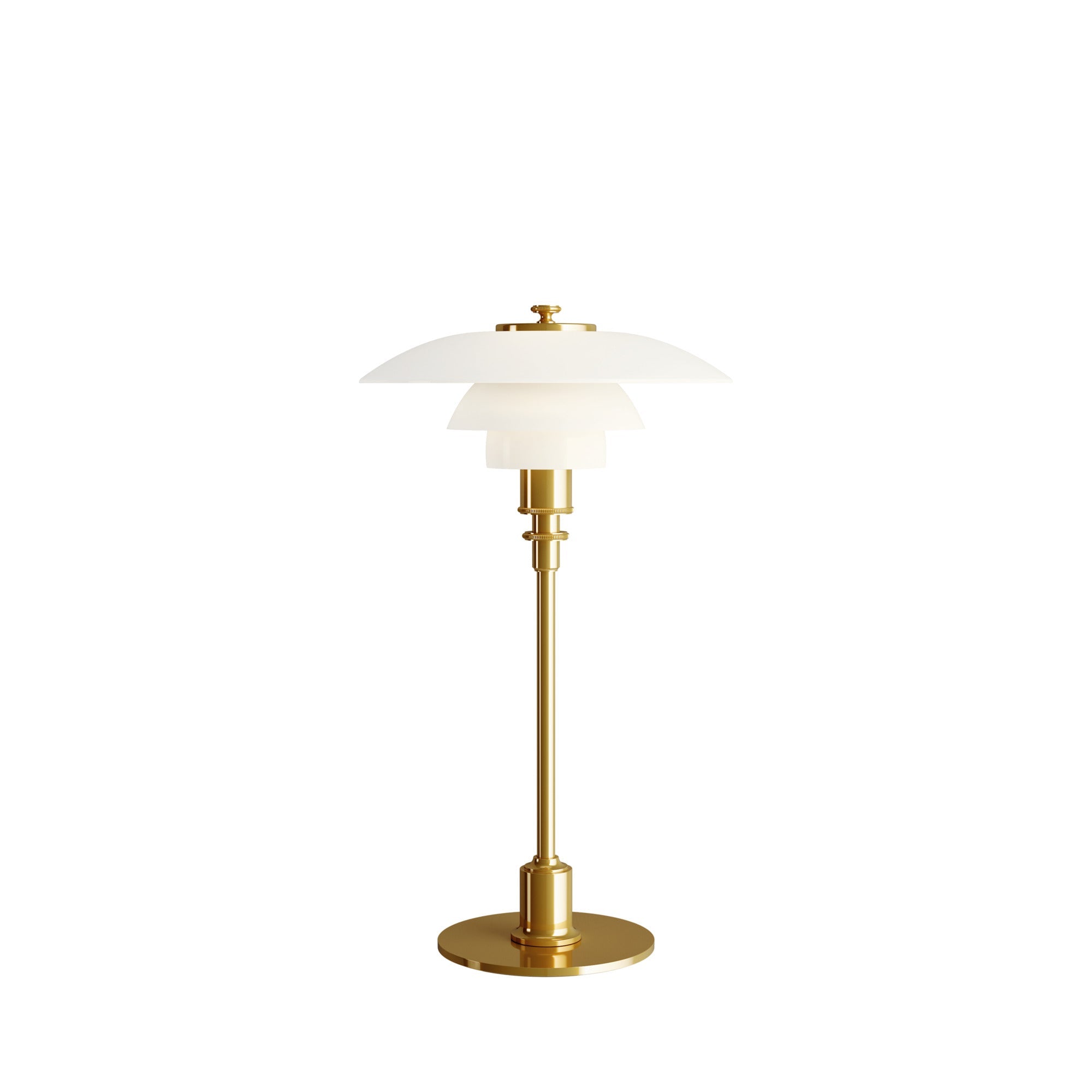 Louis Poulsen PH 2/1 Bordlampe Messing Metalliseret