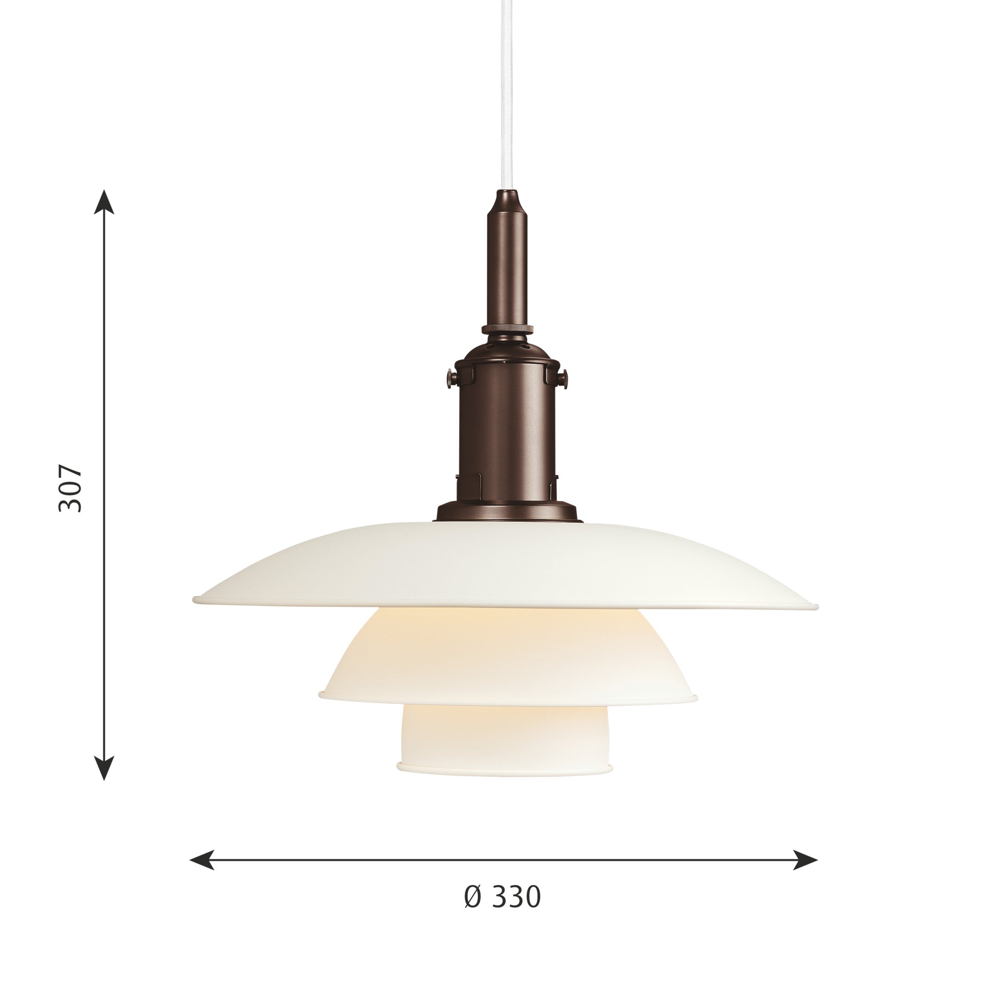 Louis Poulsen 3½-3 Pendel - Hvid