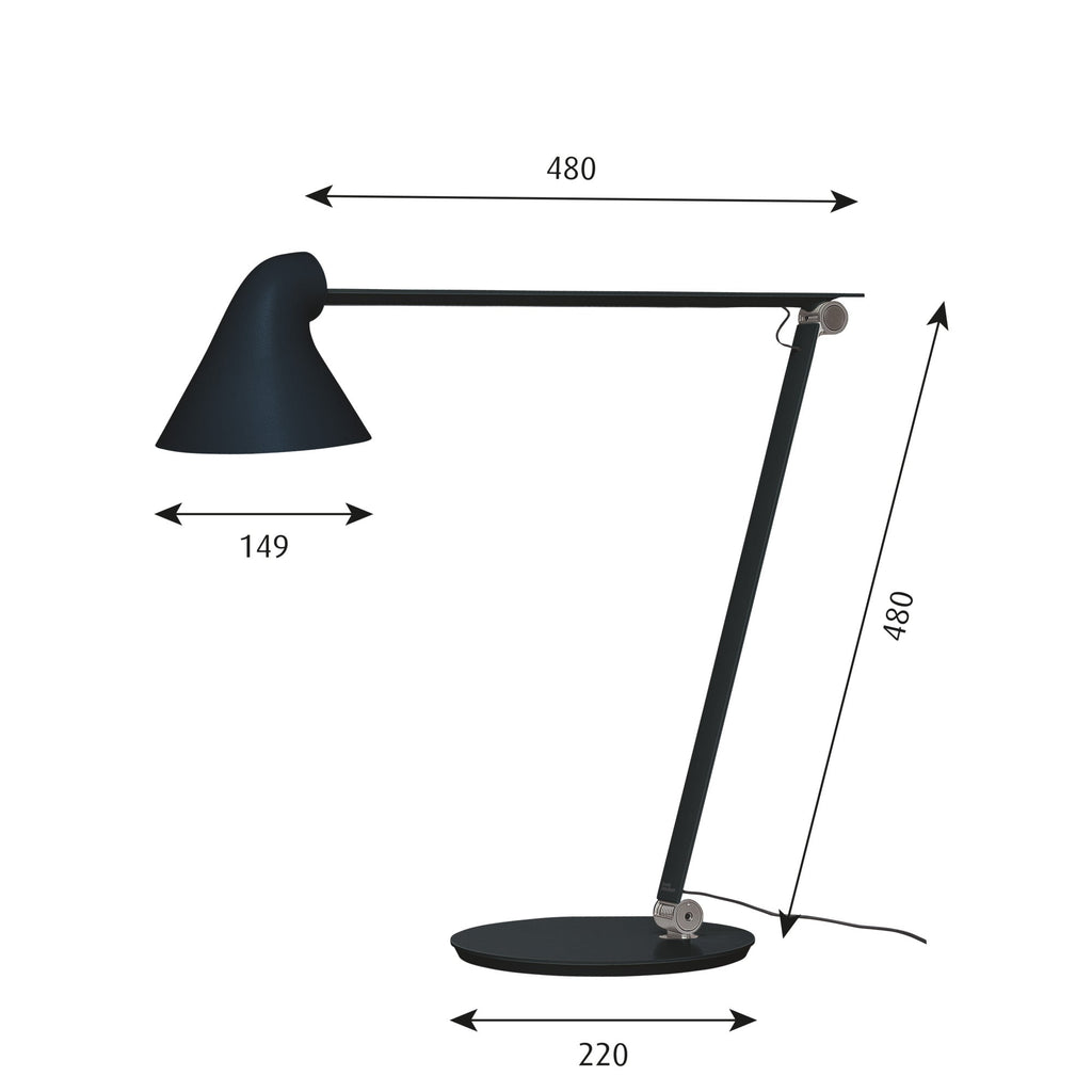 Louis Poulsen - NJP Bordlampe - Sort
