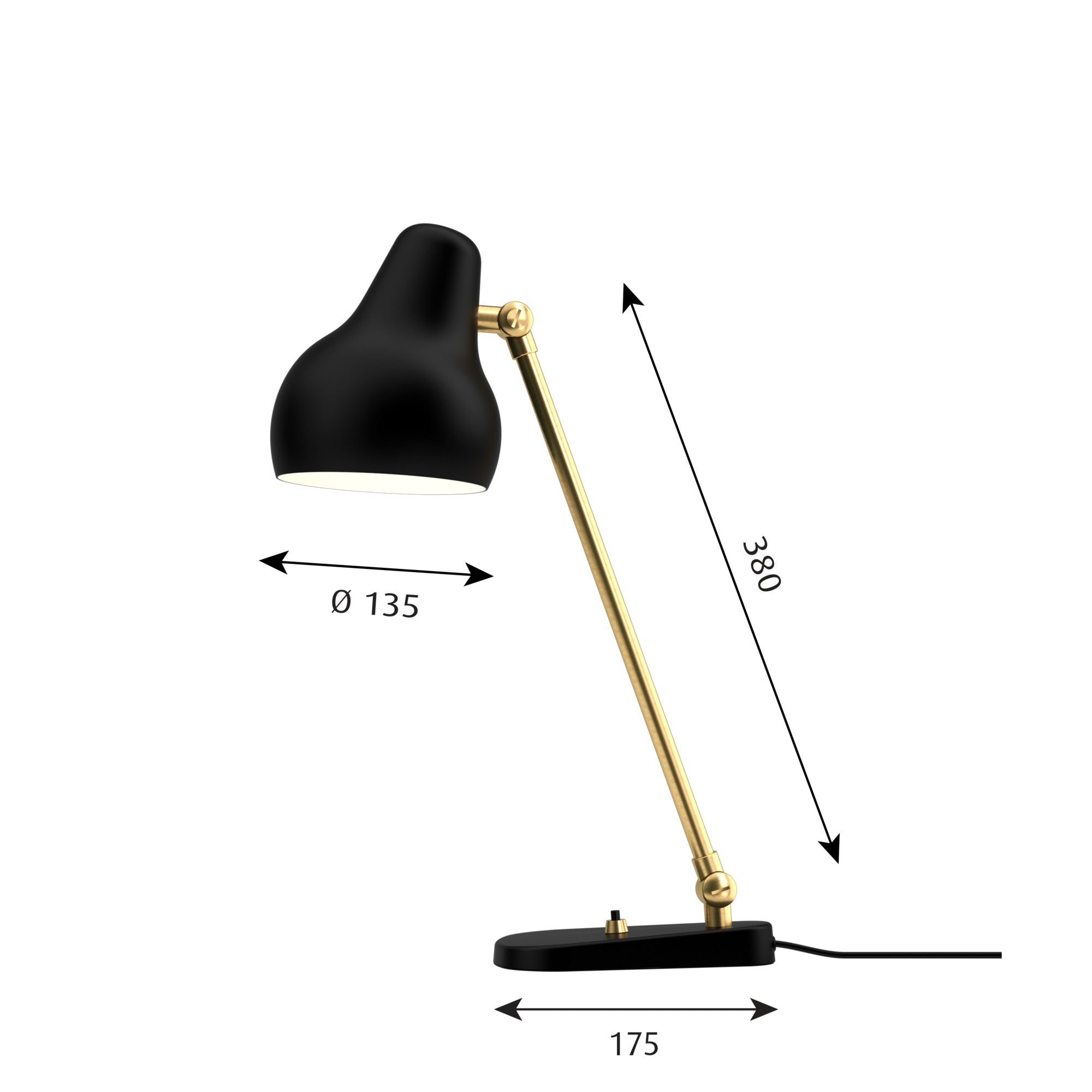 Louis Poulsen - VL38 Bordlampe - Sort