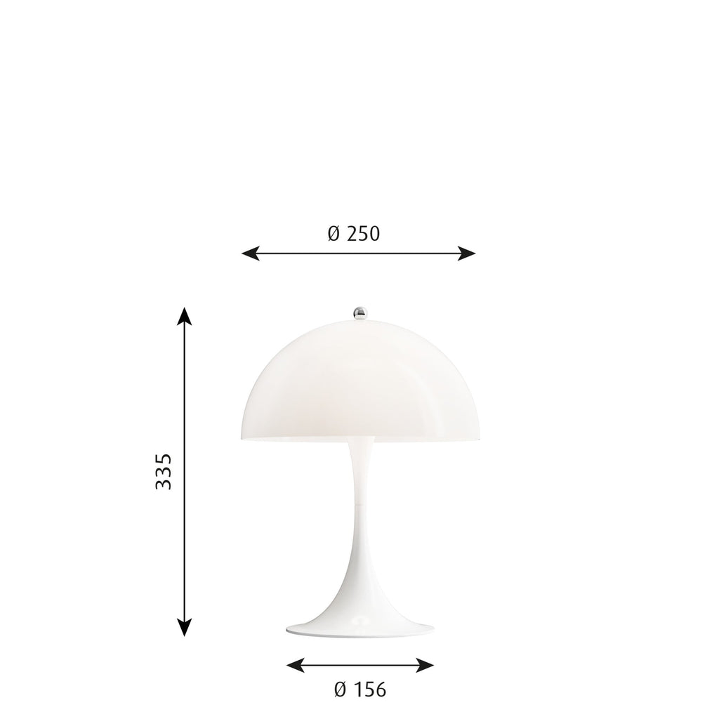 Louis Poulsen - Panthella 250 Bordlampe - Hvid Opalt Akryl