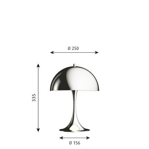 Louis Poulsen - Panthella 250 Bordlampe - Højglansforkromet