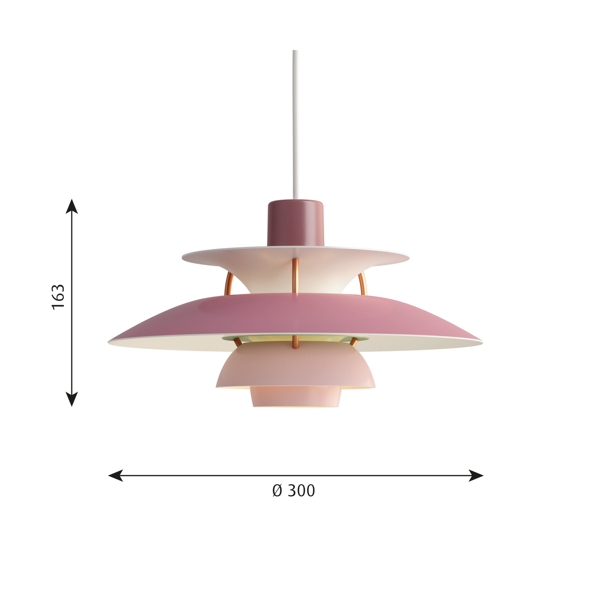 Louis Poulsen PH 5 Mini Pendel - Nuancer af Rose