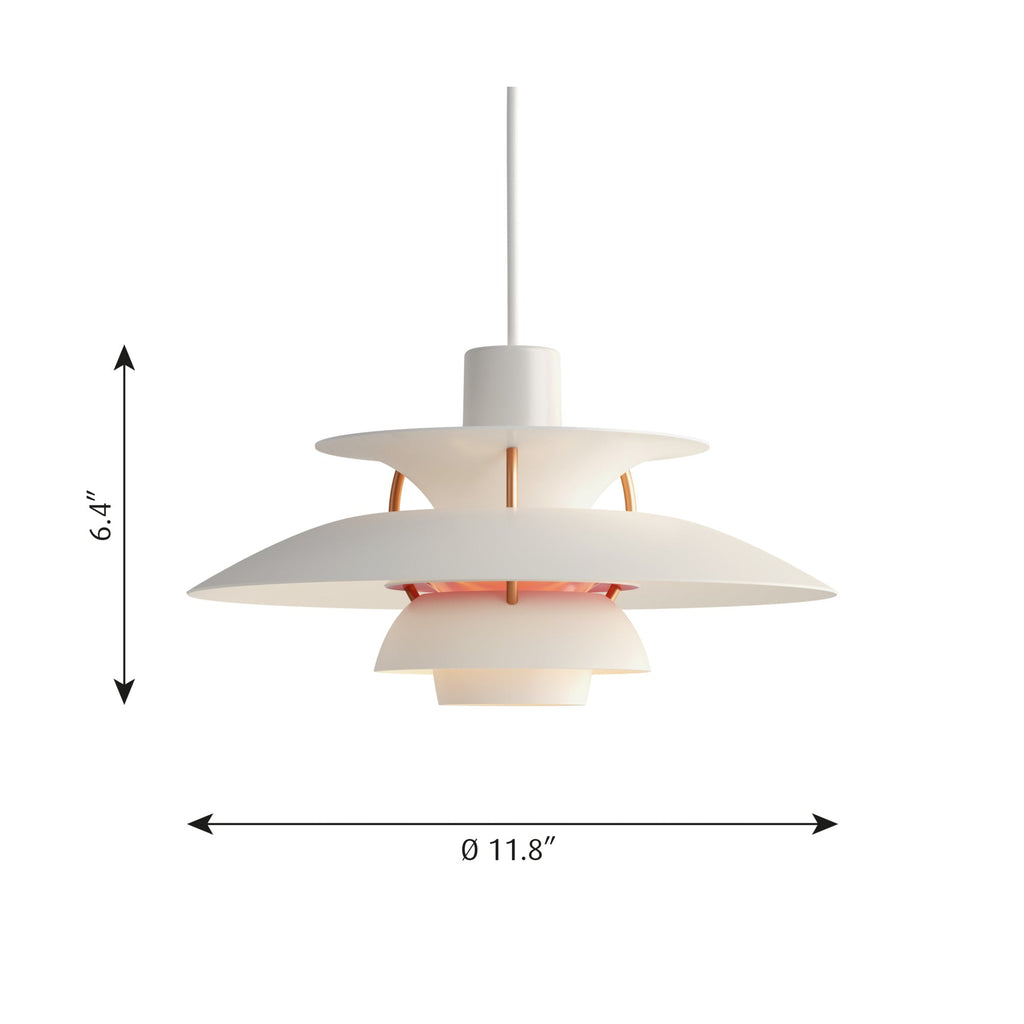 Louis Poulsen PH 5 Mini Pendel - Moderne Hvid