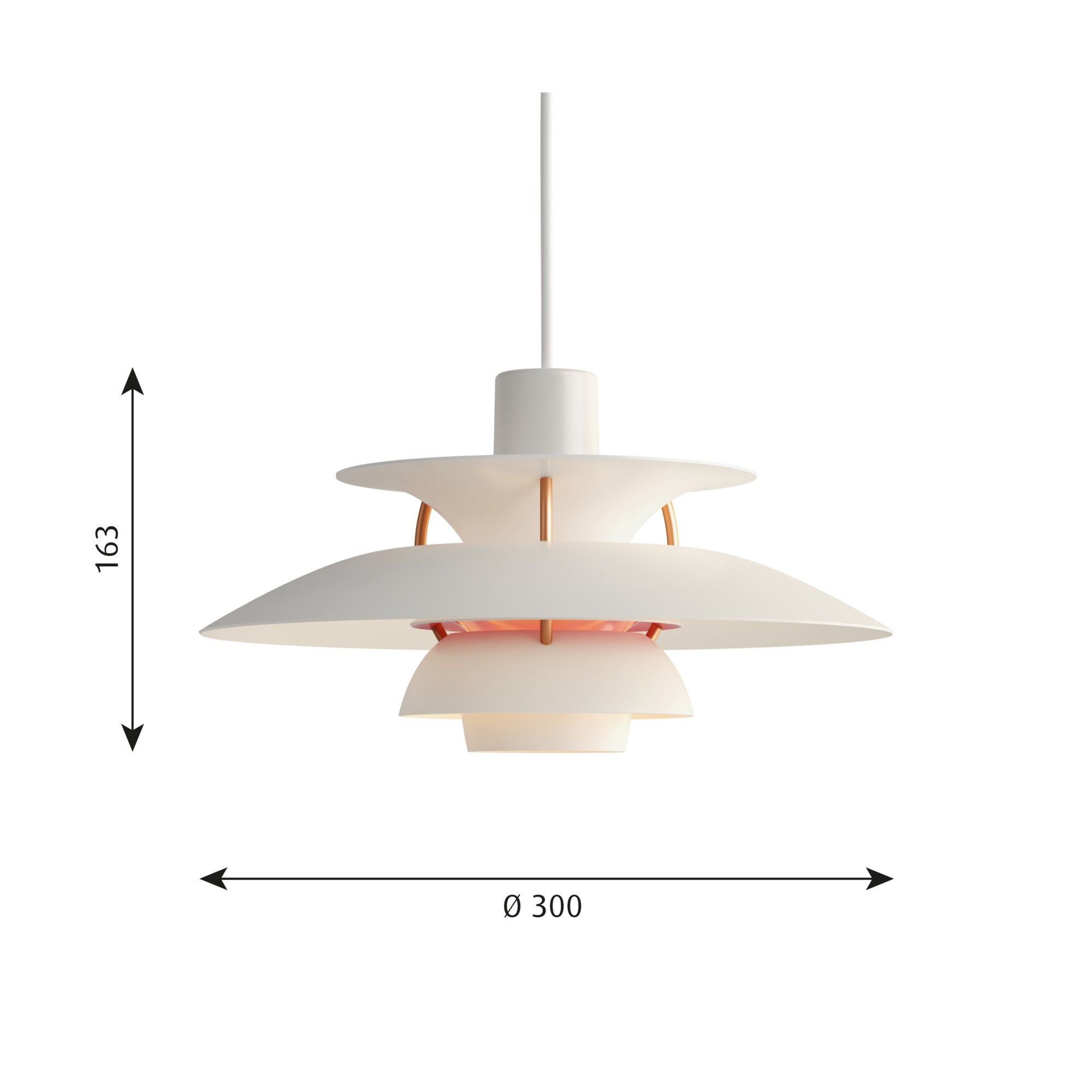Louis Poulsen PH 5 Mini Pendel - Moderne Hvid