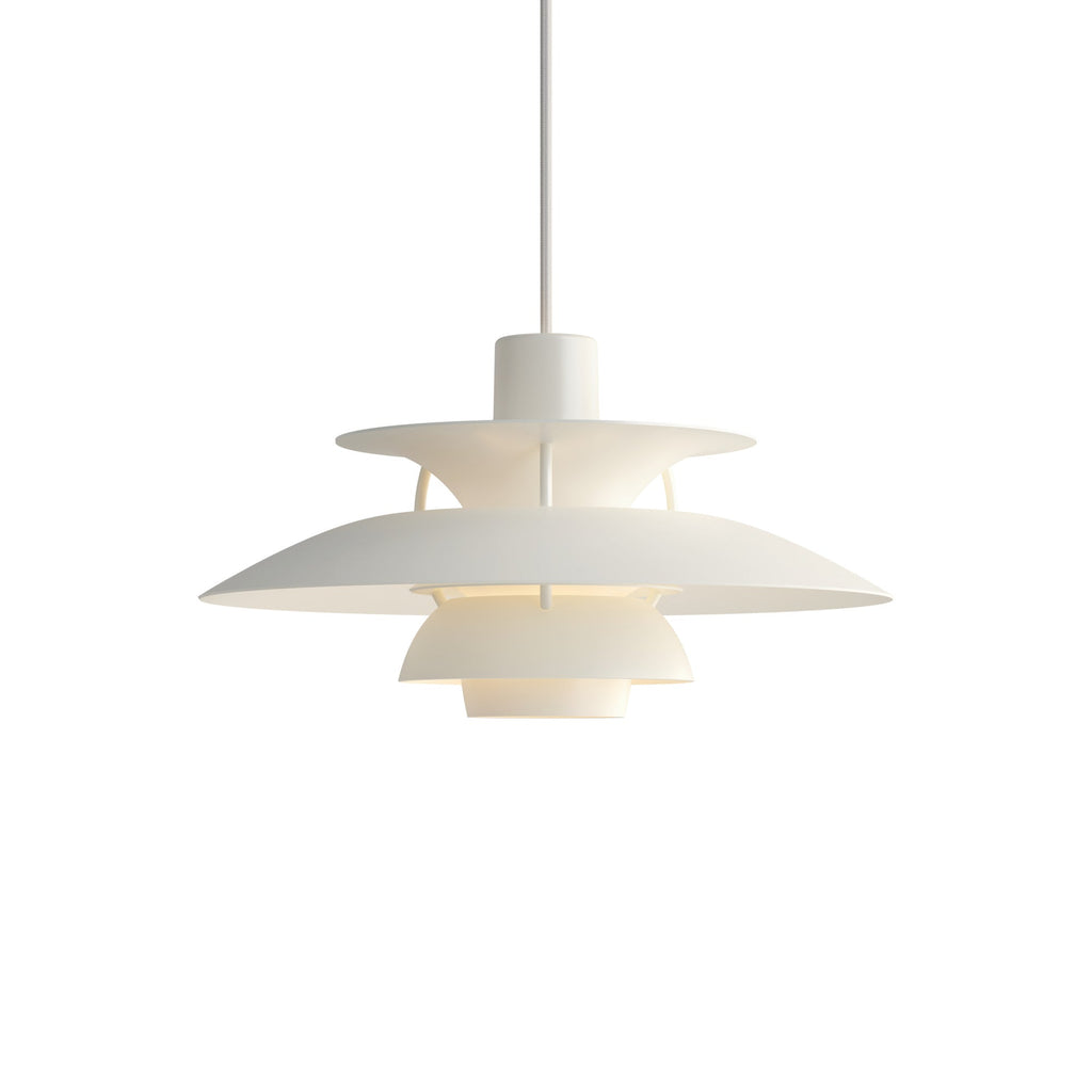 Louis Poulsen PH 5 Mini Pendel - Monokrom Hvid