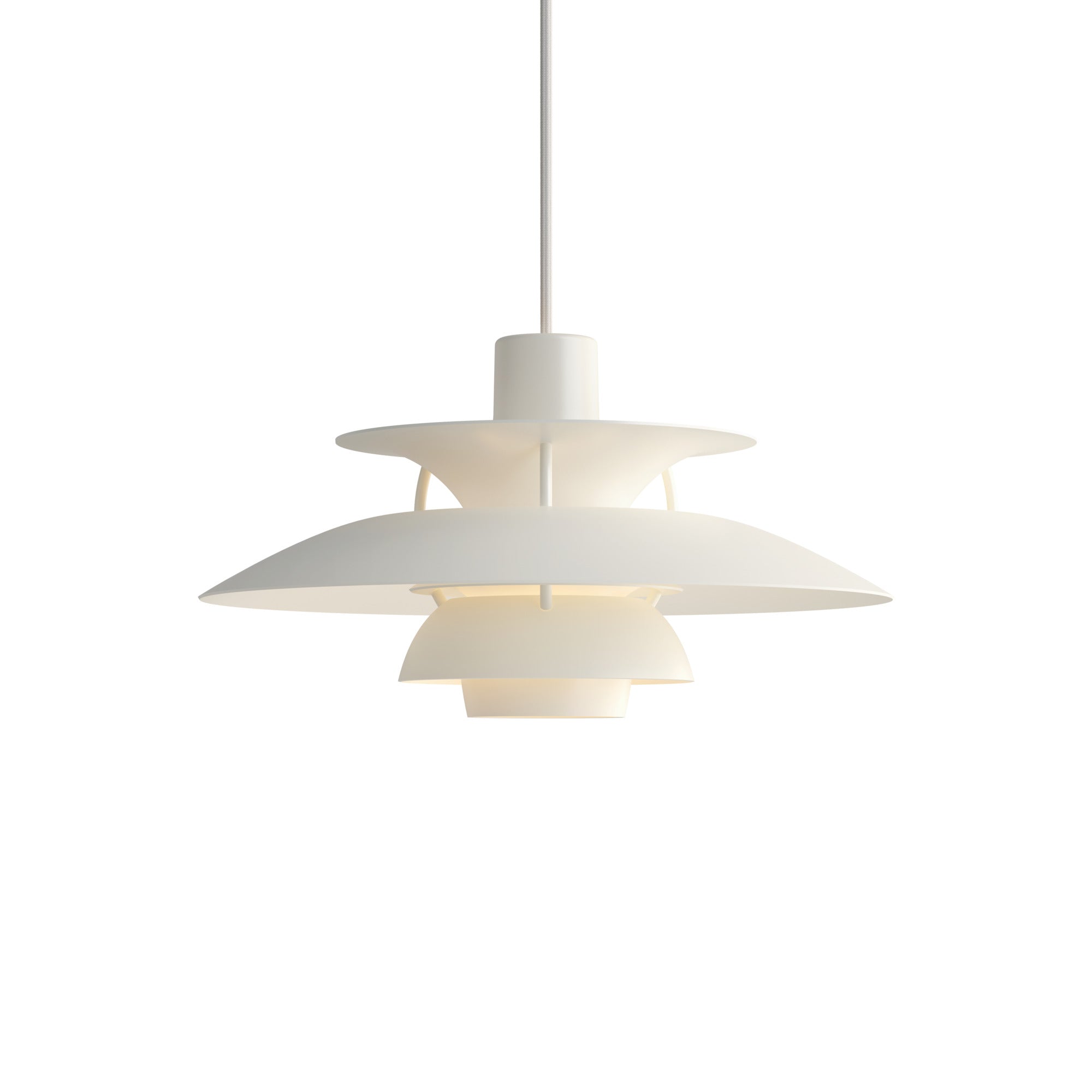 Louis Poulsen PH 5 Mini Pendel - Monokrom Hvid