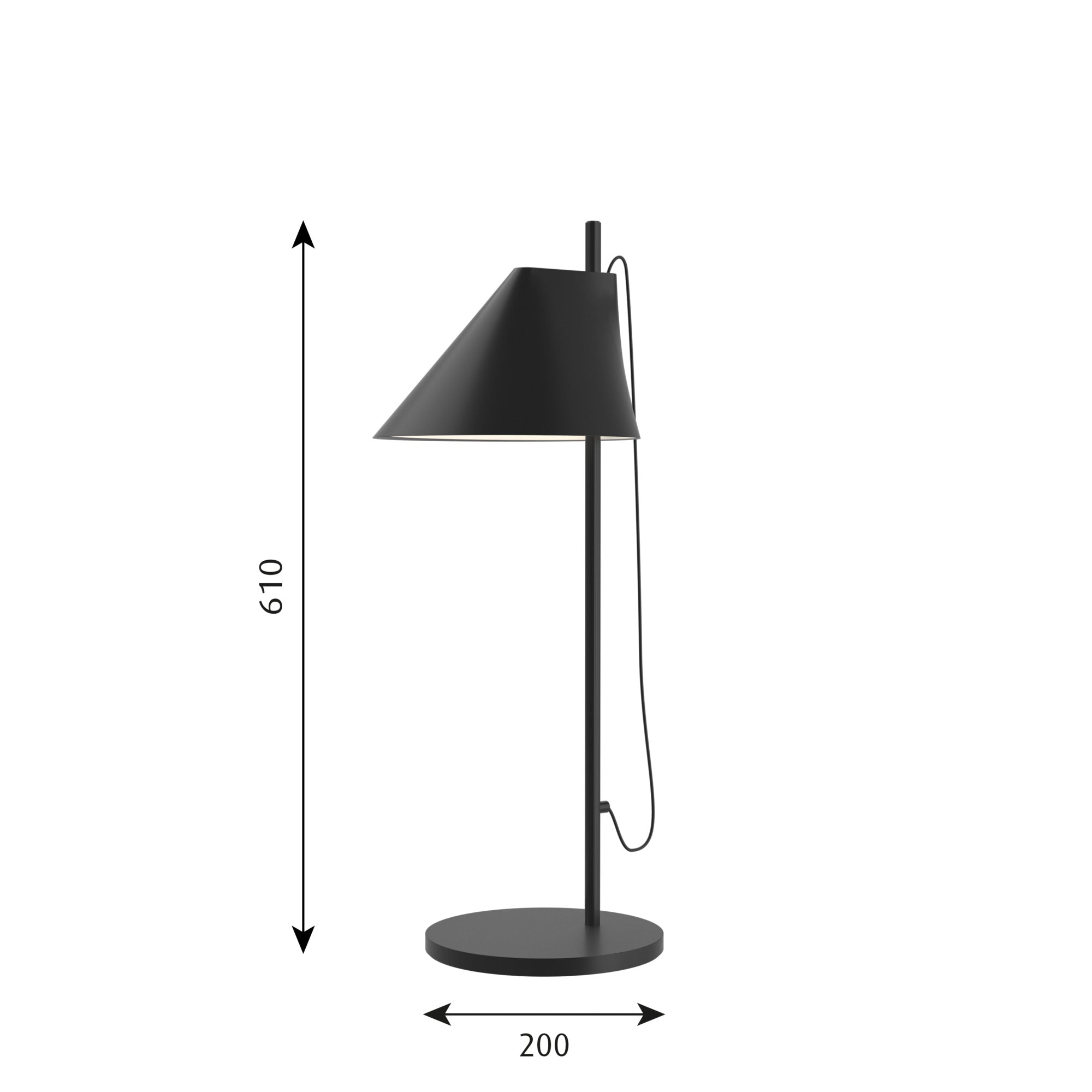 Louis Poulsen - YUH Bordlampe - Sort