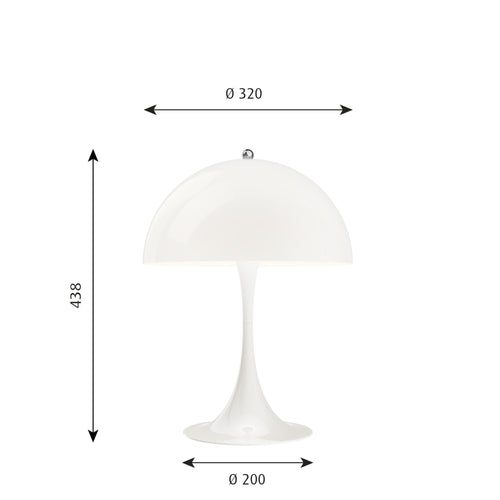 Louis Poulsen - Panthella 320 Bordlampe - Hvid Opalt Akryl