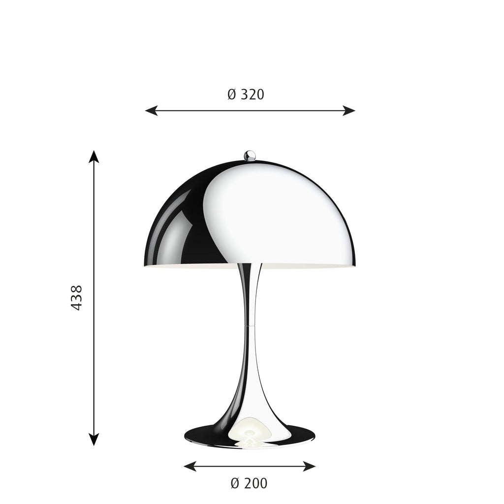 Louis Poulsen - Panthella 320 Bordlampe - Højglansforkromet