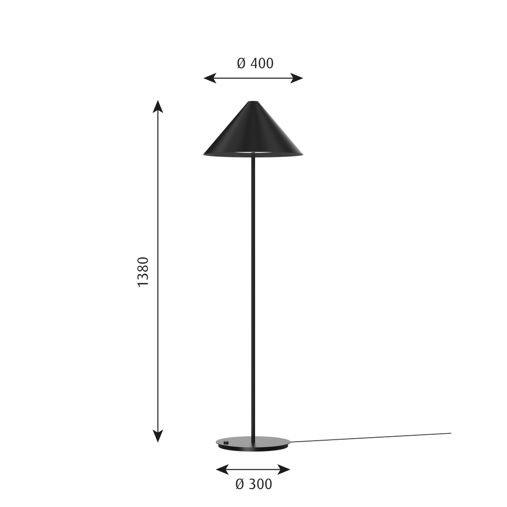 Louis Poulsen Keglen gulvlampe - Sort