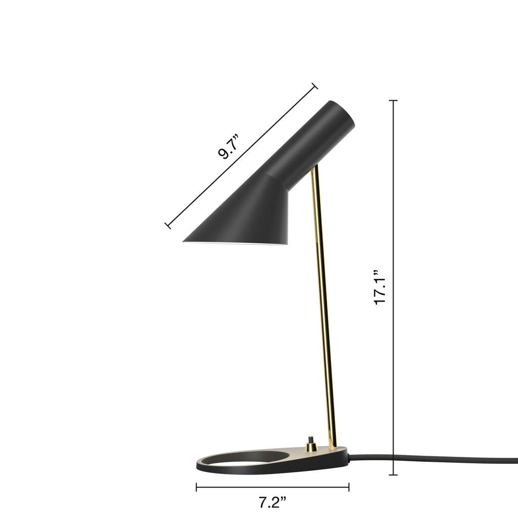 Louis Poulsen AJ Mini Bordlampe Brass/Black
