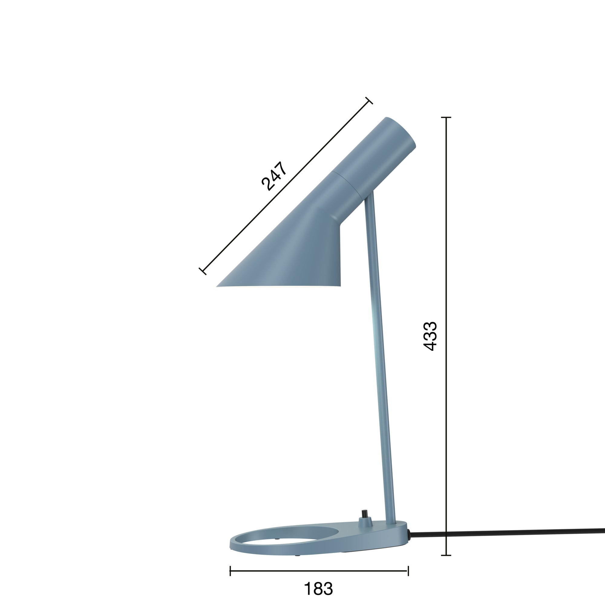 Louis Poulsen - AJ Mini Bordlampe - Dusty Blue