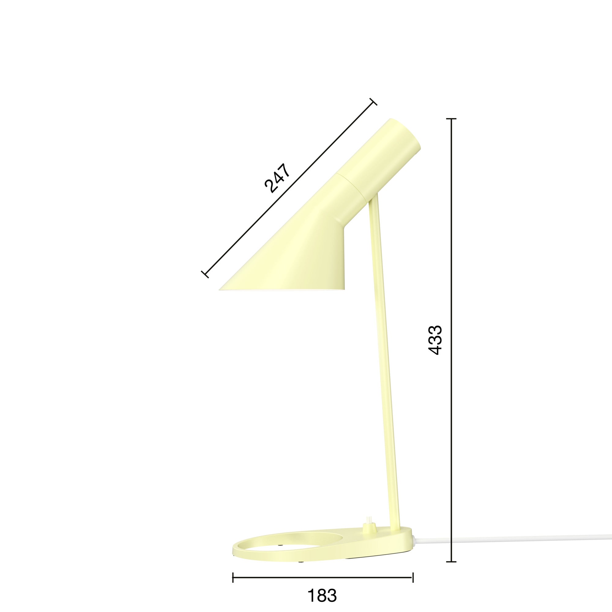 Louis Poulsen - AJ Mini Bordlampe - Soft Lemon