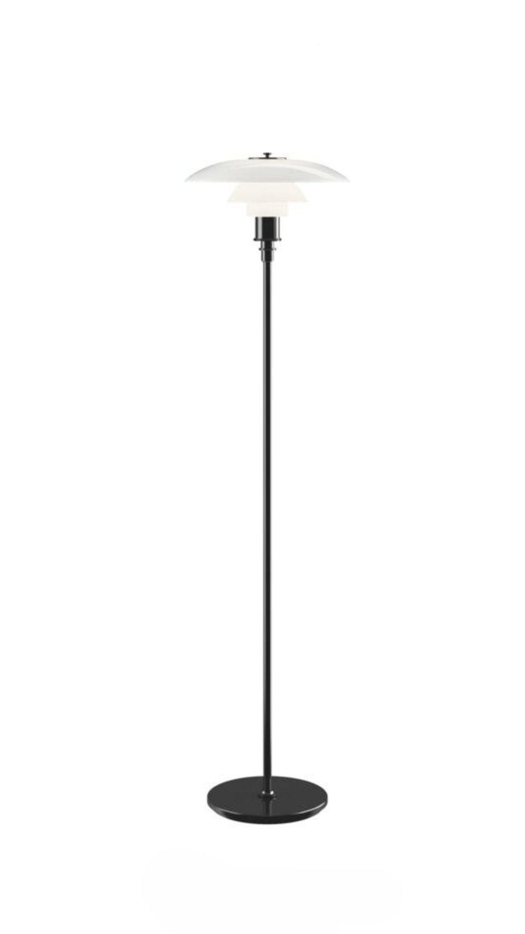 Louis Poulsen - PH 3½-2½ Gulvlampe - Sort Metalliseret