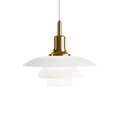 Louis Poulsen PH 3½-3 Glas Pendel Messing Metalliseret