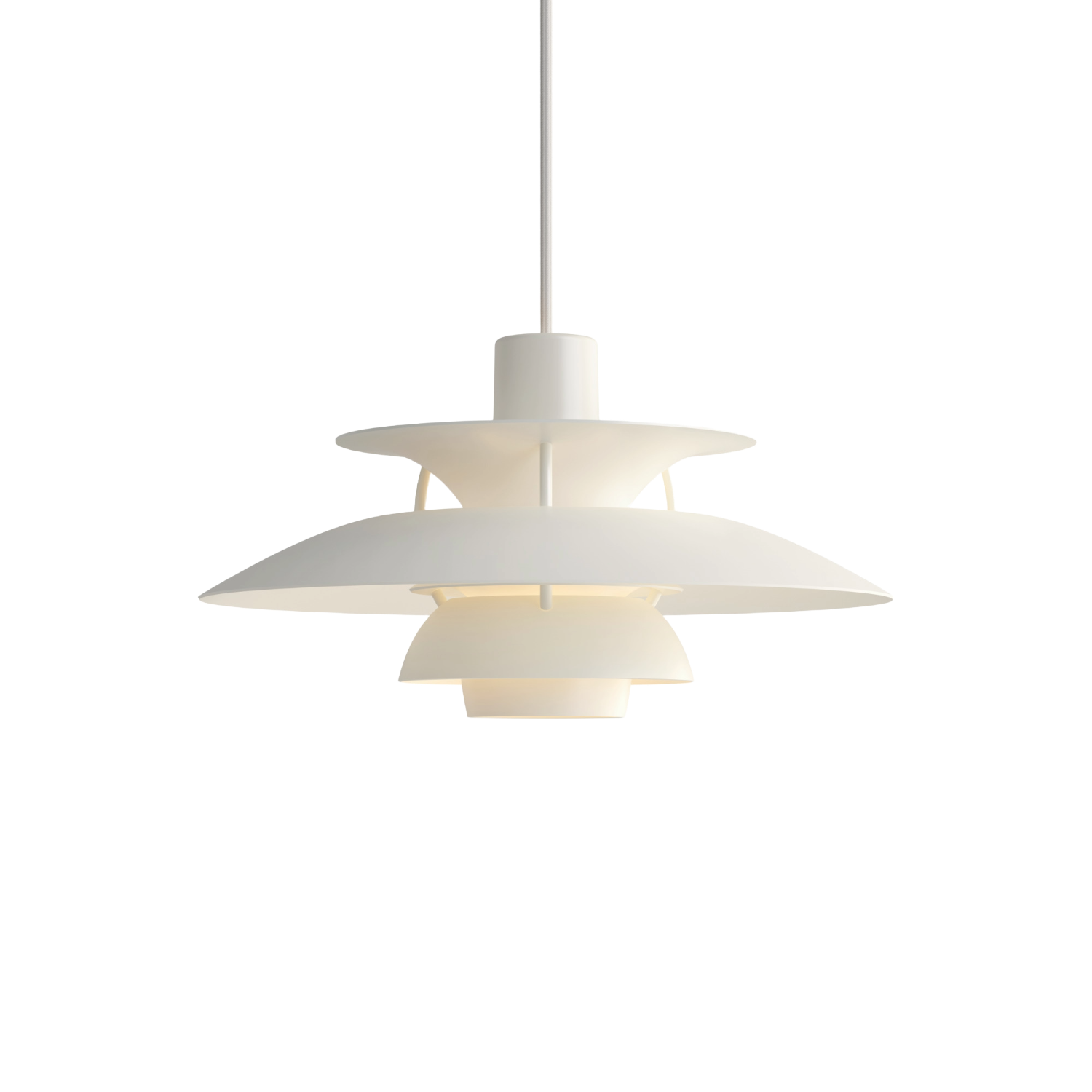 Louis Poulsen PH 5 Mini Pendel - Monokrom Hvid