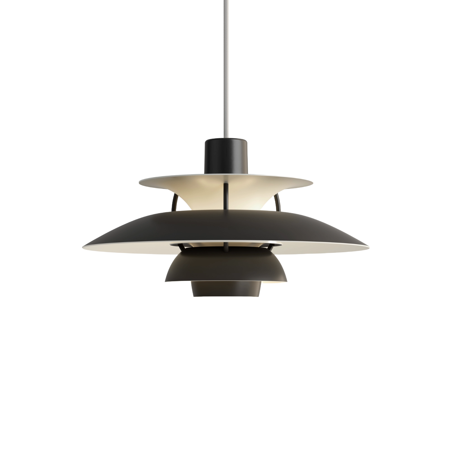 Louis Poulsen PH 5 Mini Pendel - Monokrom Sort