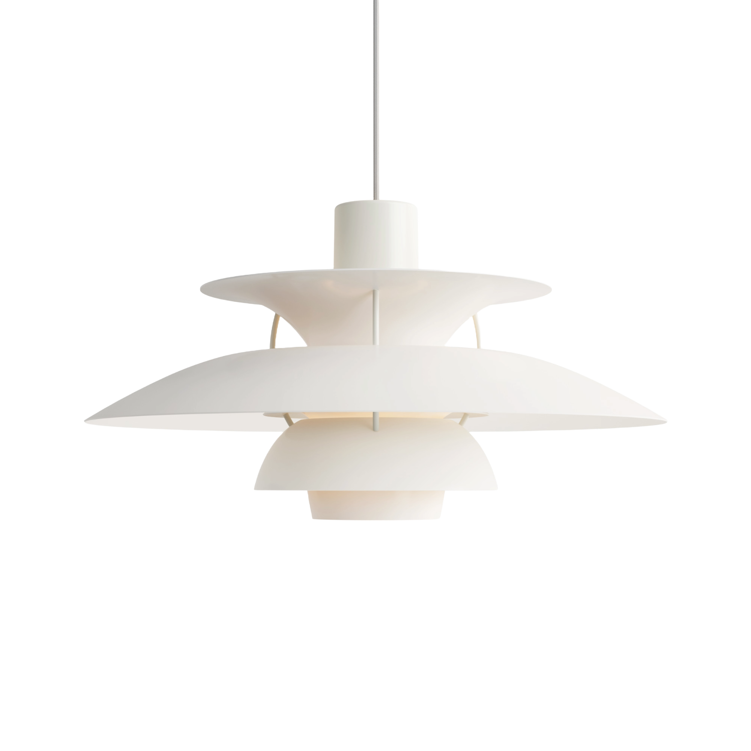 Louis Poulsen PH 5 Pendel - Monokrom Hvid
