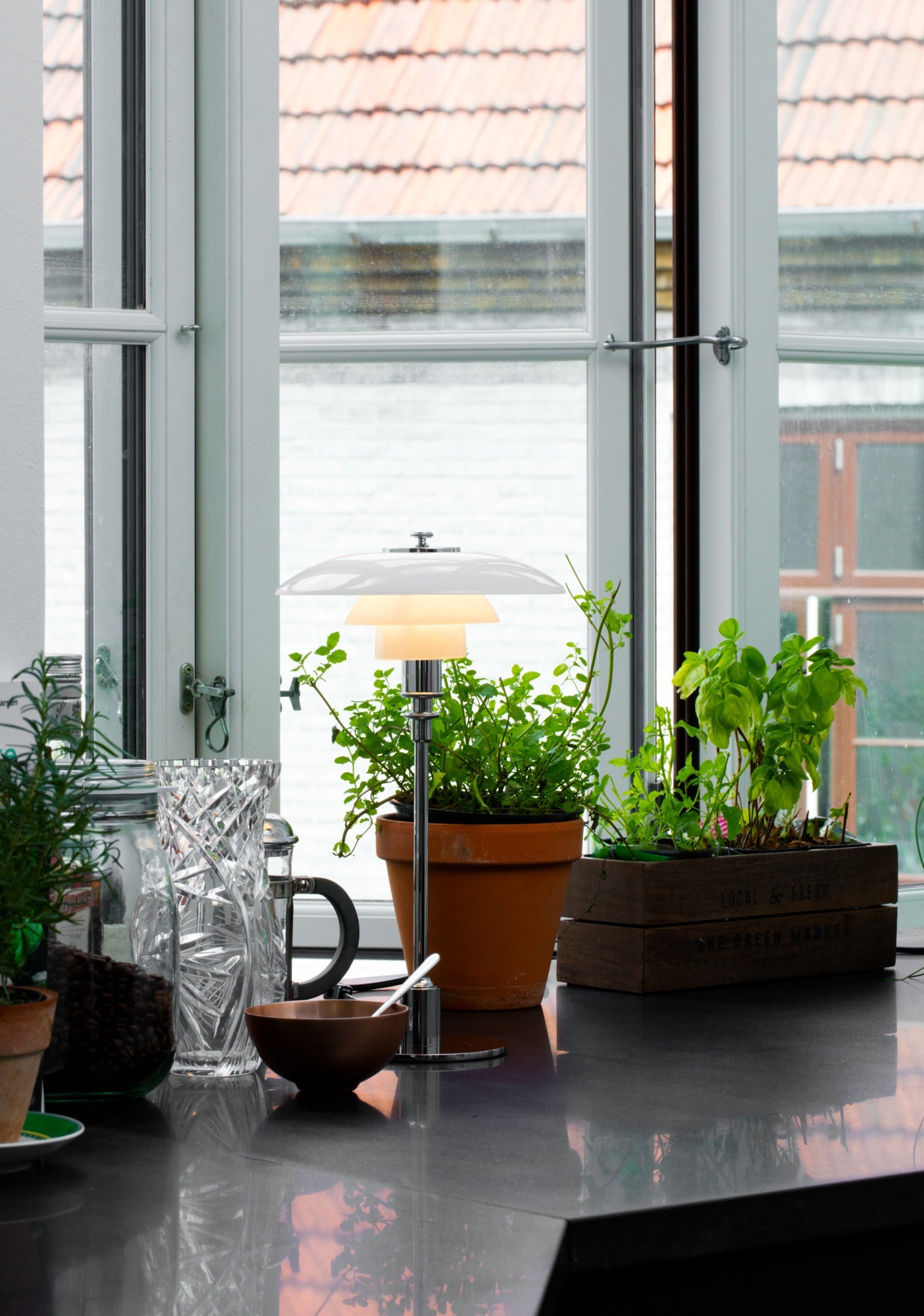Louis Poulsen PH 2/1 Bordlampe Højglansforkromet