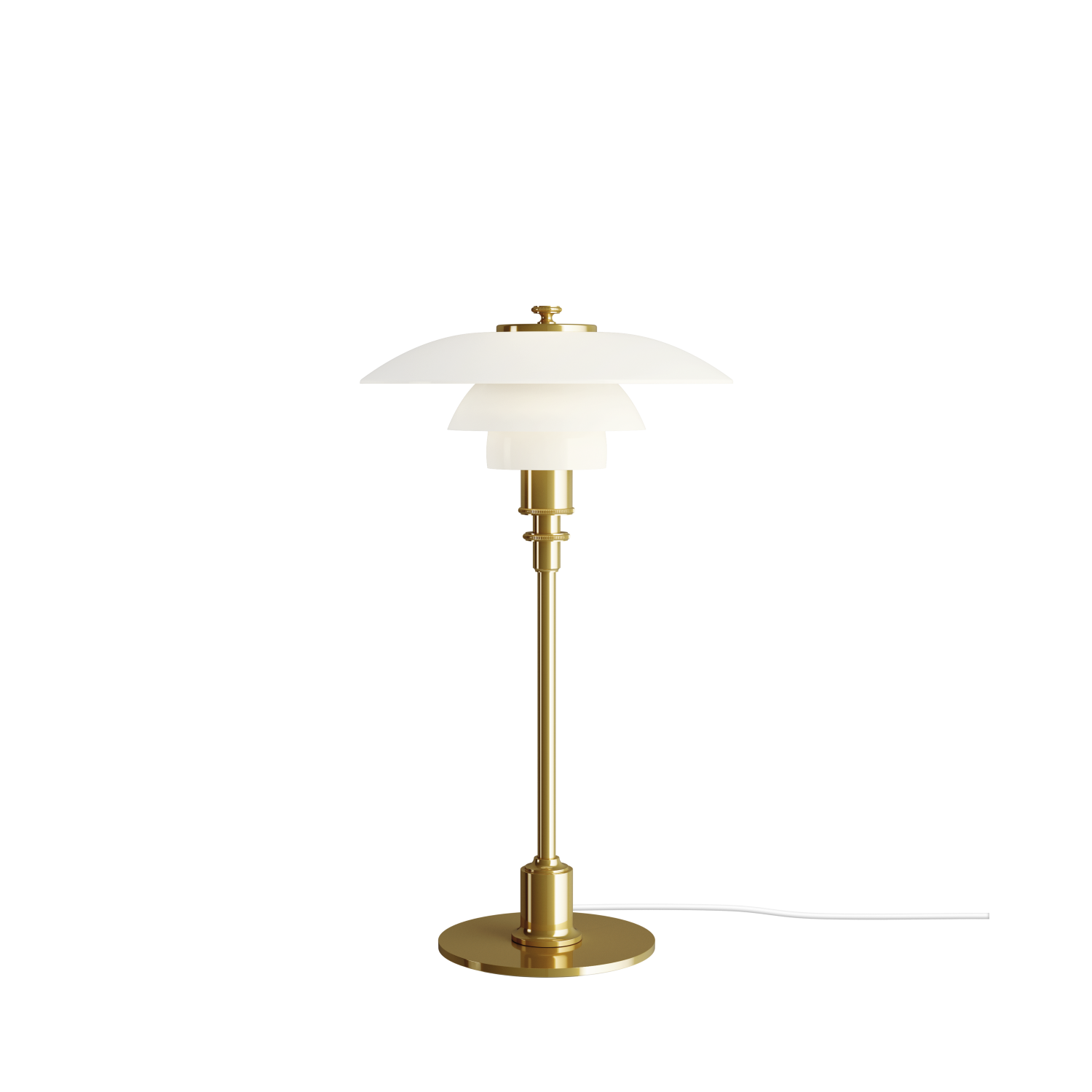 Louis Poulsen PH 2/1 Bordlampe Messing Metalliseret