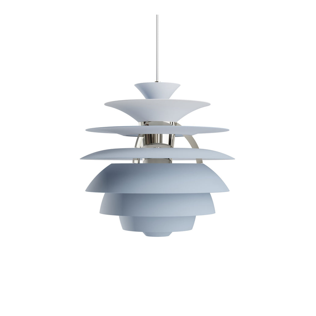 Louis Poulsen PH Snowball Dusty Blue/High Lustre Chrome Plated