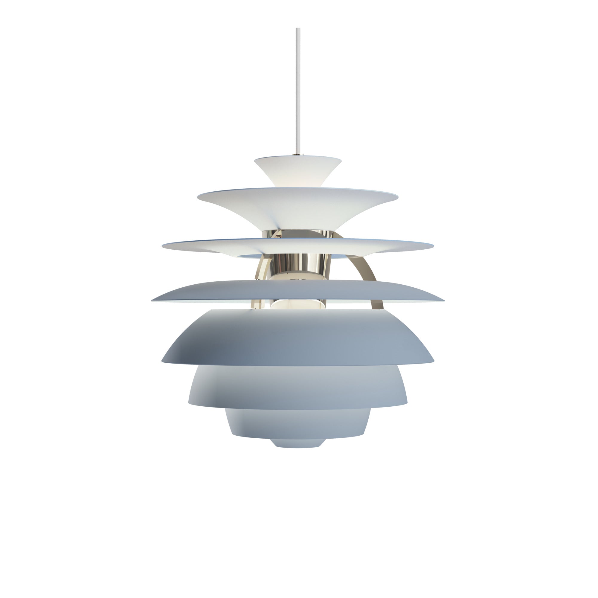 Louis Poulsen PH Snowball Dusty Blue/High Lustre Chrome Plated