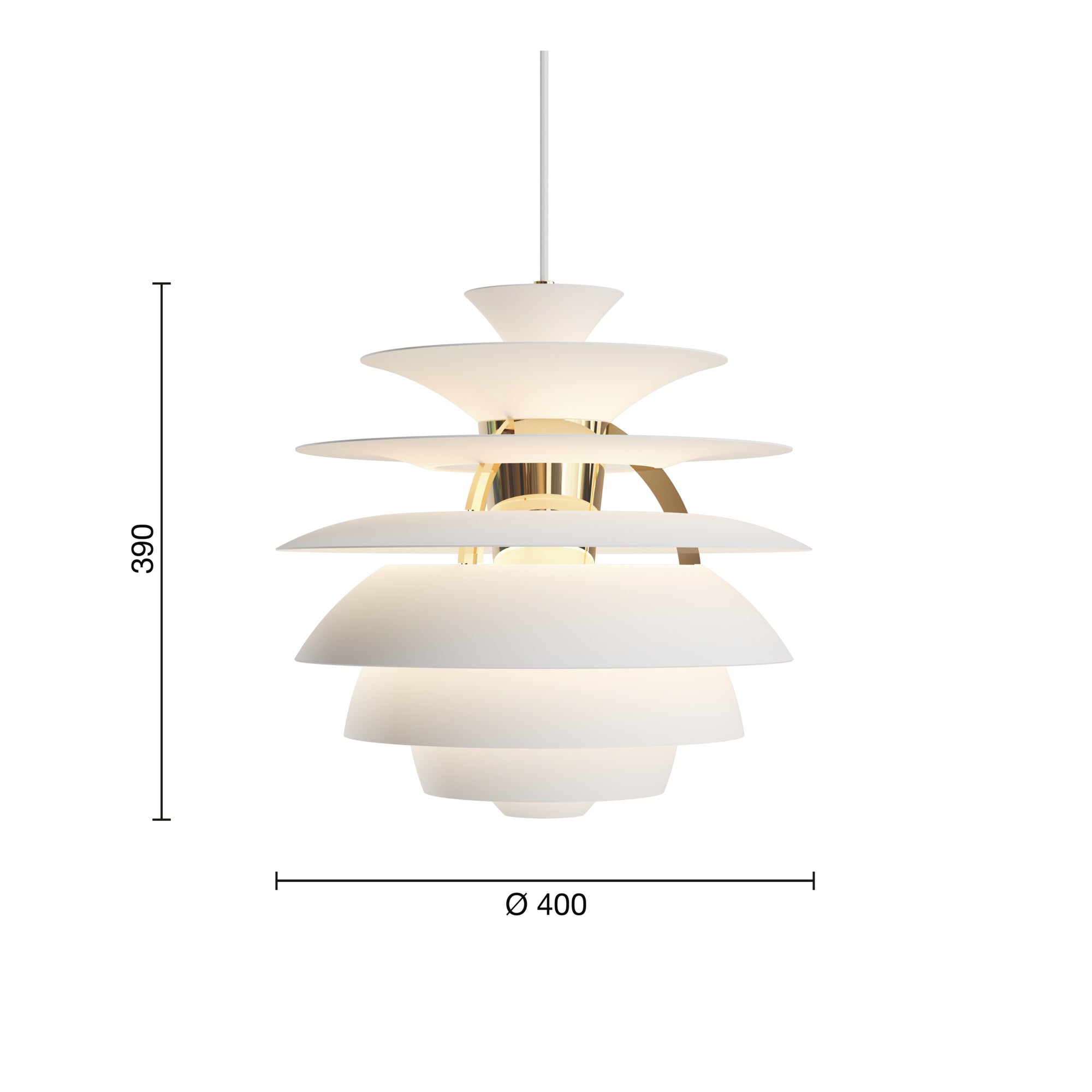 Louis Poulsen PH Snowball Soft White/Brass Metallised