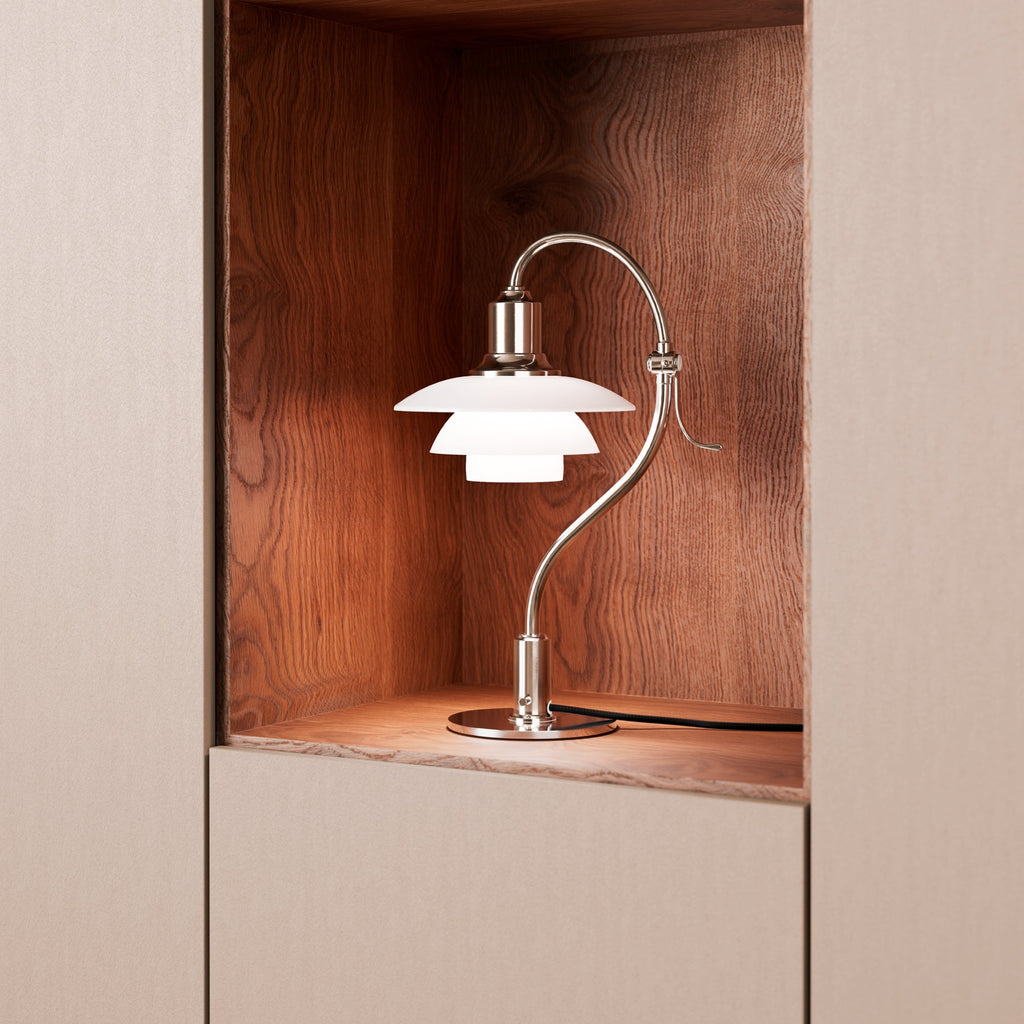 Louis Poulsen PH 2/2 Bordlampe Spørgsmålstegn krom - Special edition