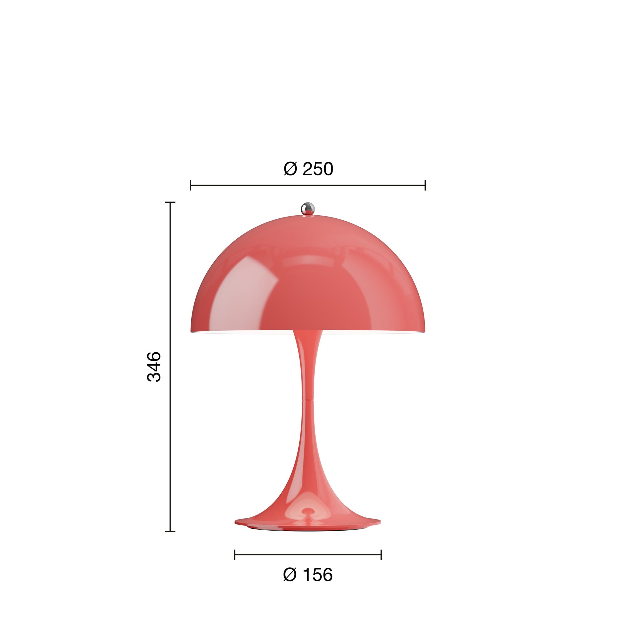 Louis Poulsen Panthella 250 Portable bordlampe - Koral