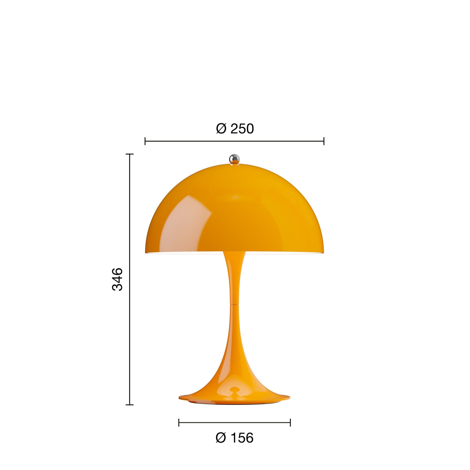 Louis Poulsen Panthella 250 Portable bordlampe - Orange