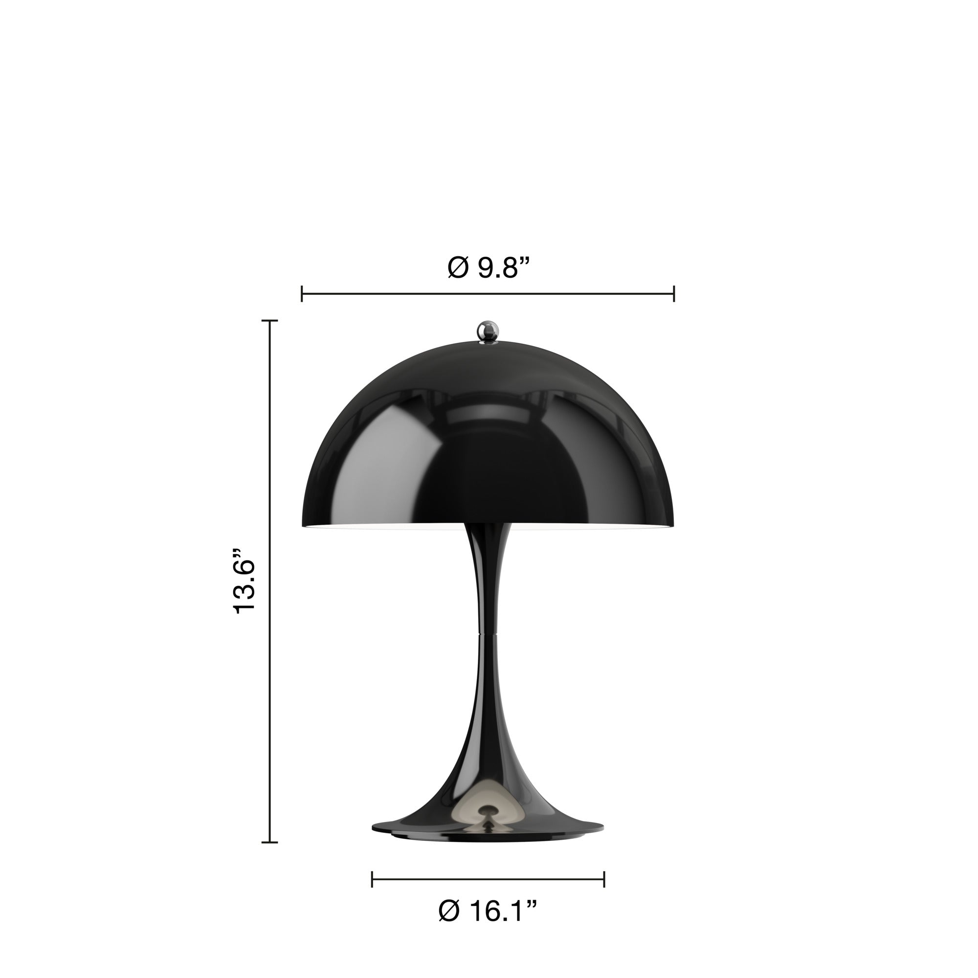 Louis Poulsen Panthella 250 Portable bordlampe - Sort