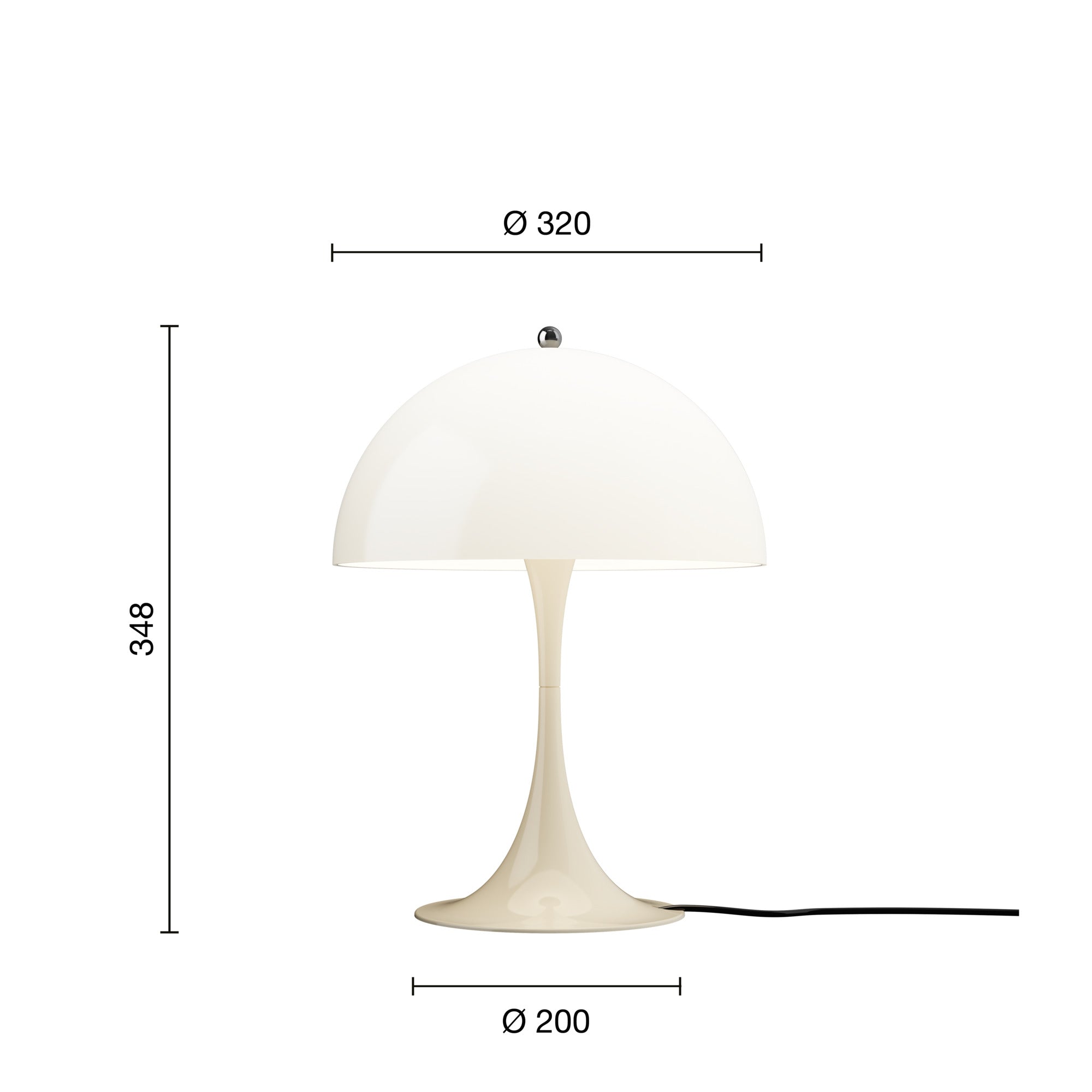 Louis Poulsen - Panthella 320 Bordlampe - Opal beige
