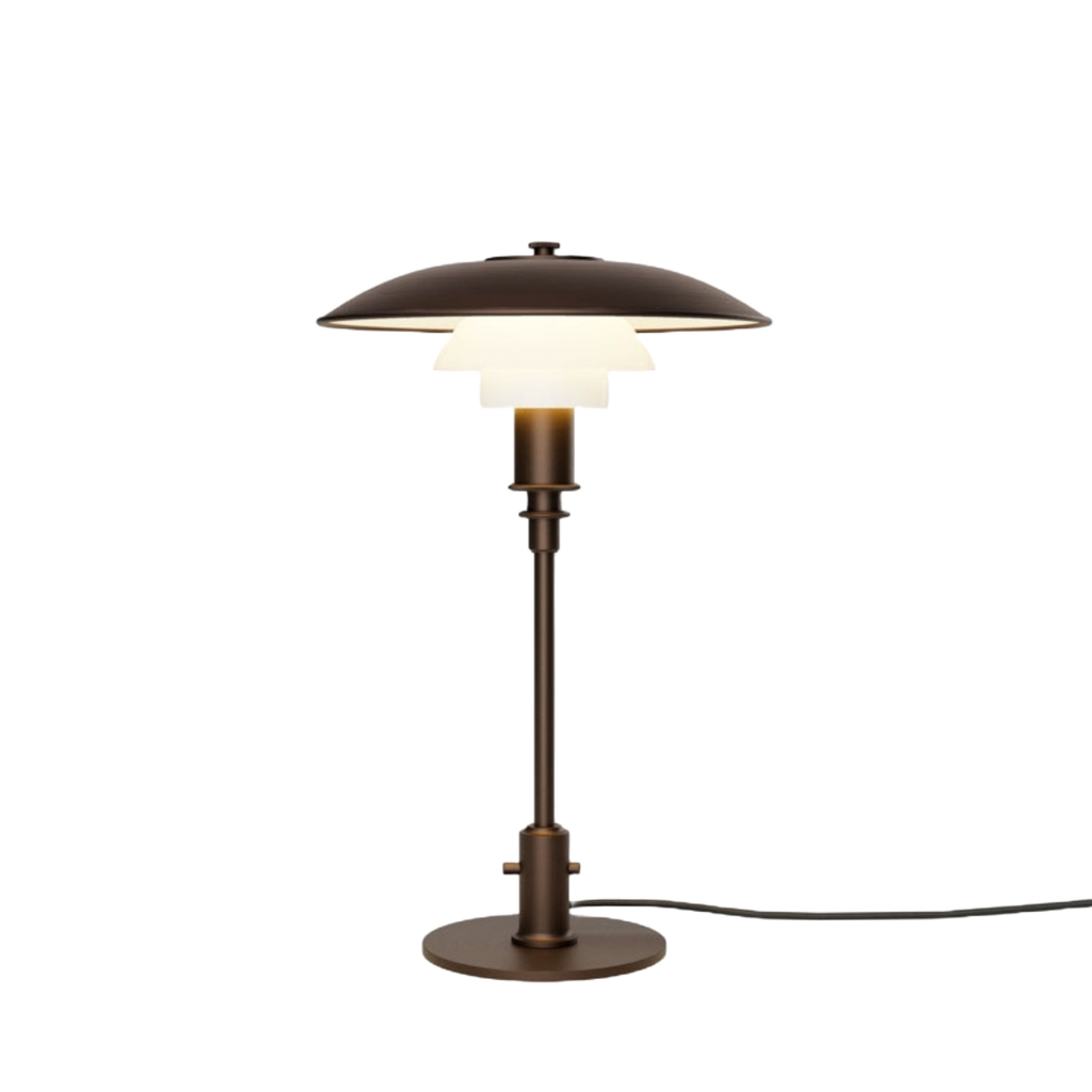 Louis Poulsen PH 3/2 bordlampe - aged brass/opal