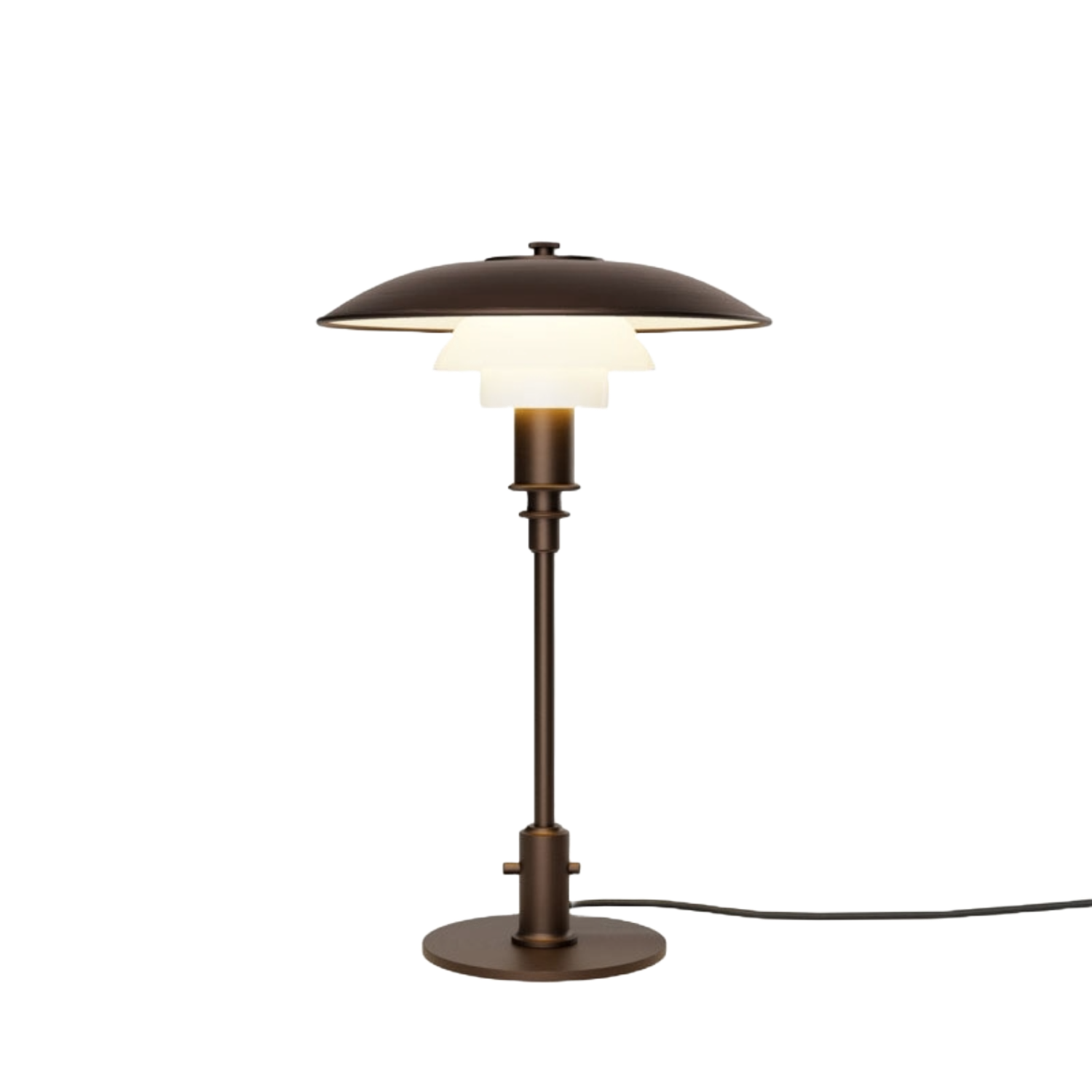 Louis Poulsen PH 3/2 bordlampe - aged brass/opal