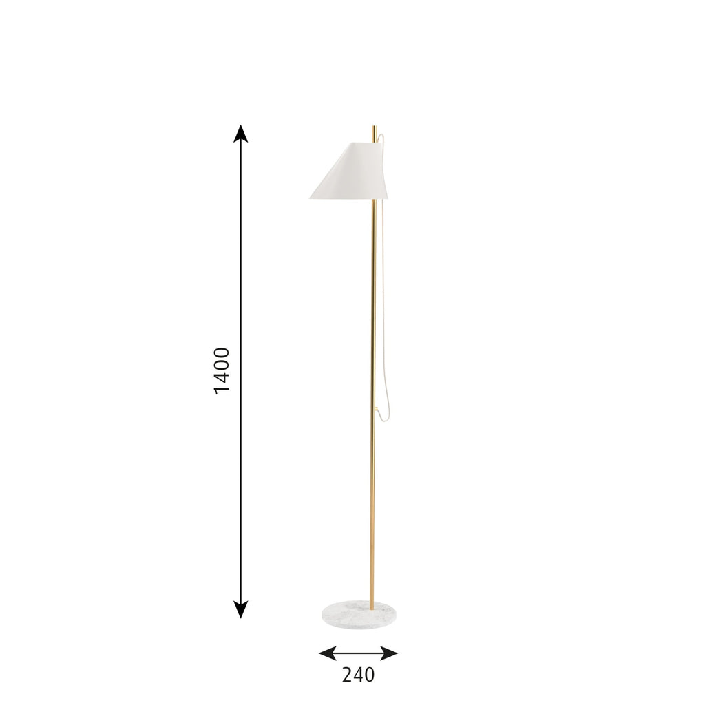 Louis Poulsen Yuh Gulvlampe - Hvid Marmor Fod