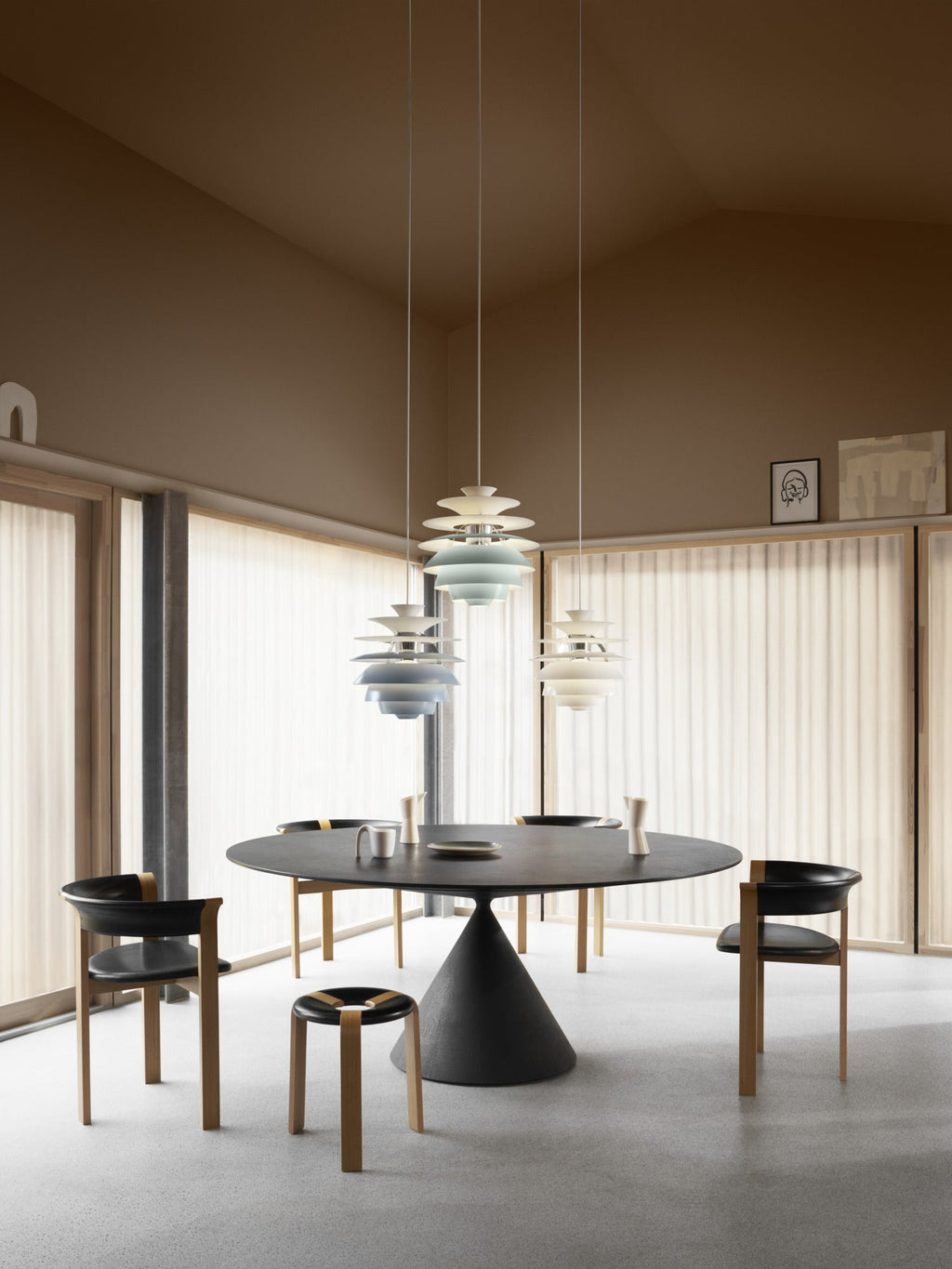 Louis Poulsen PH Snowball Dusty Green/High Lustre Chrome Plated