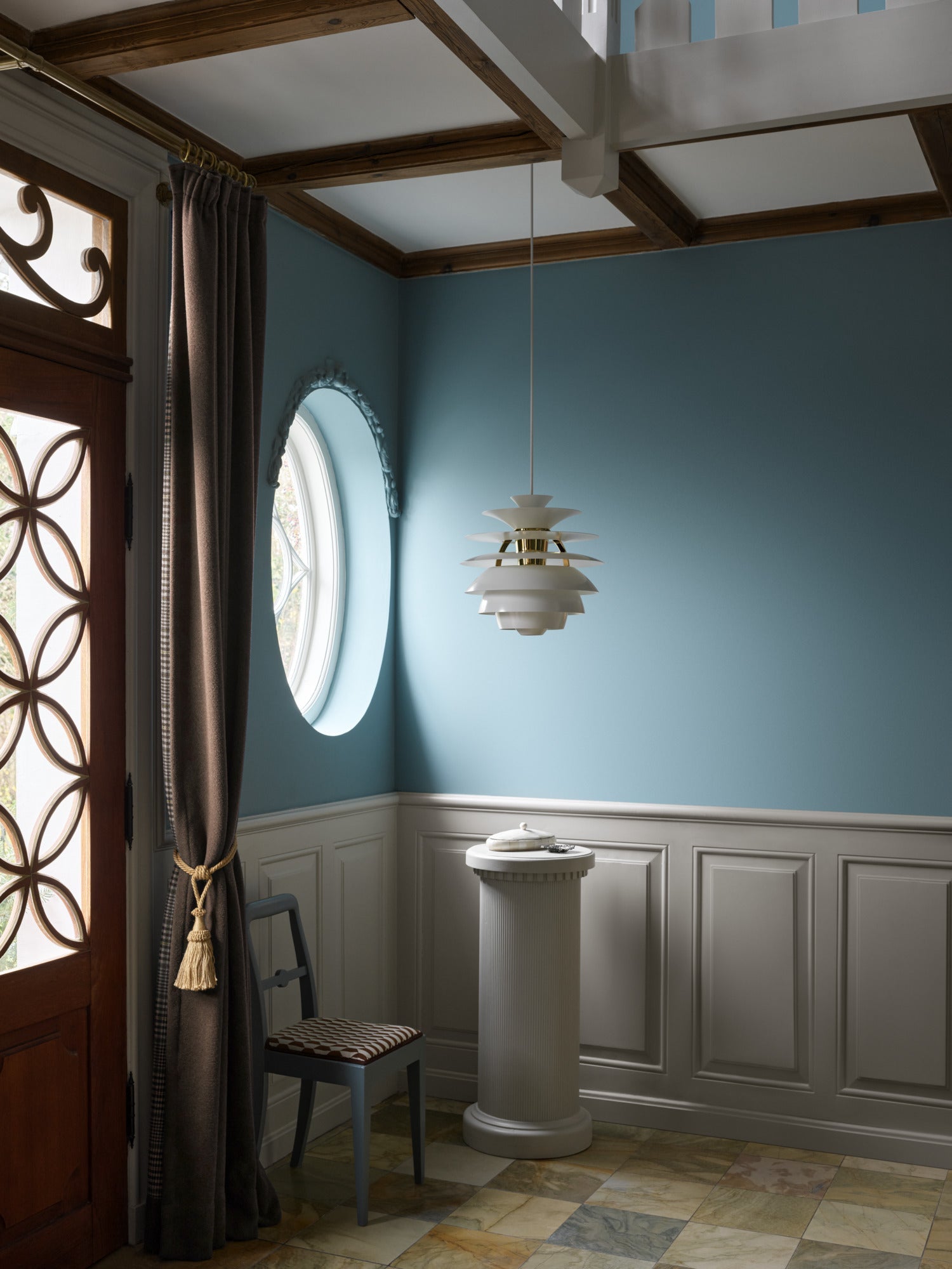 Louis Poulsen PH Snowball Dusty Blue/Brass Metallised