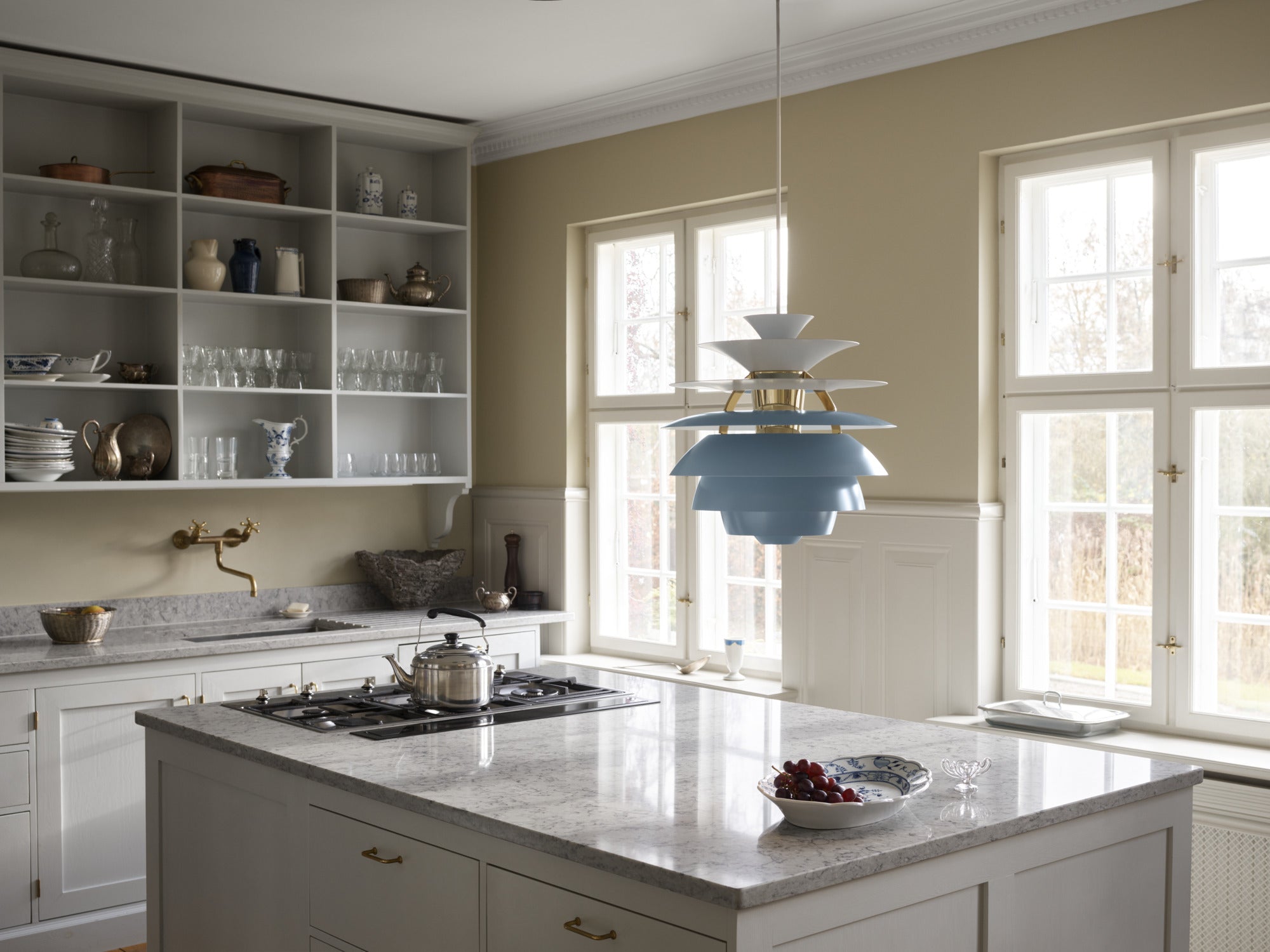 Louis Poulsen PH Snowball Dusty Blue/Brass Metallised