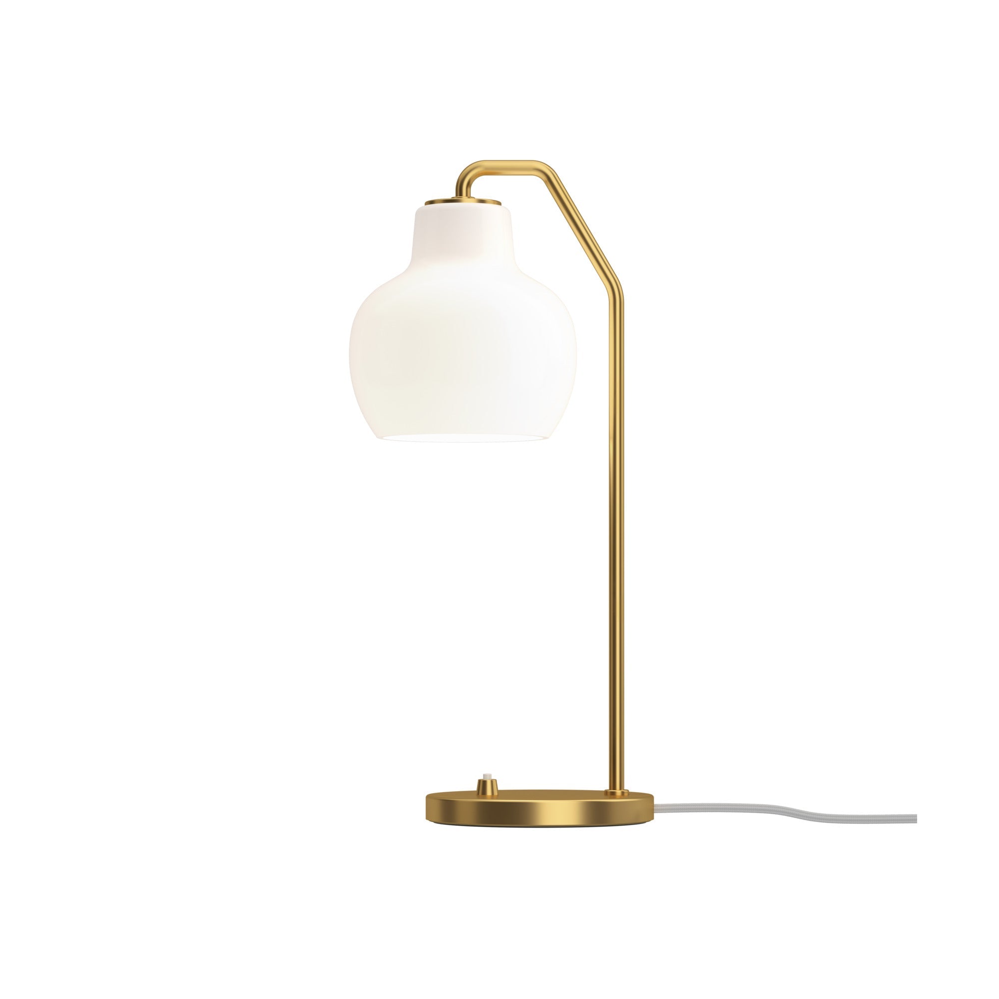 Louis Poulsen - VL Ringkrone Bordlampe – Brass / Opal Glass Ø150