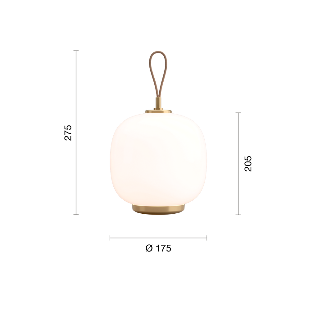 Louis Poulsen VL 45 Radiohus Genopladelig Bordlampe Messing/Rosa Glas