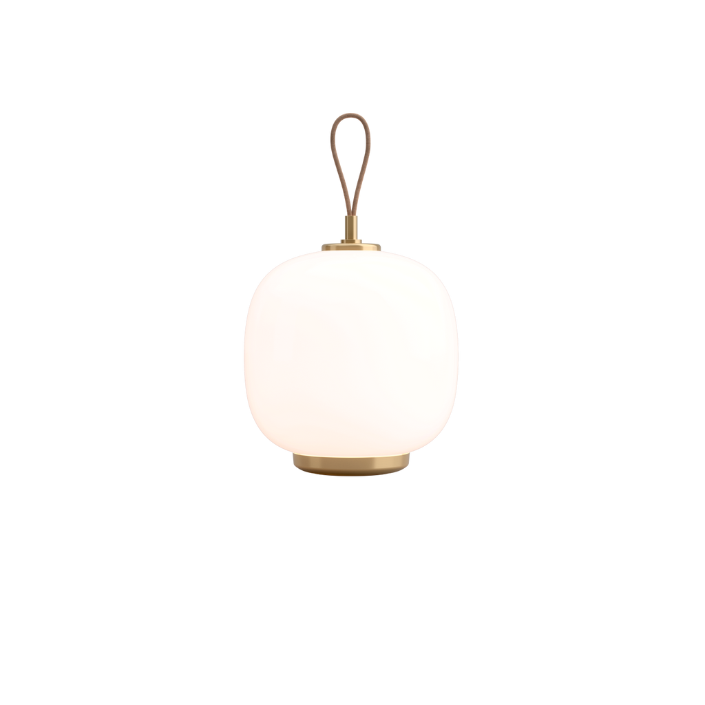 Louis Poulsen VL 45 Radiohus Genopladelig Bordlampe Messing/Rosa Glas